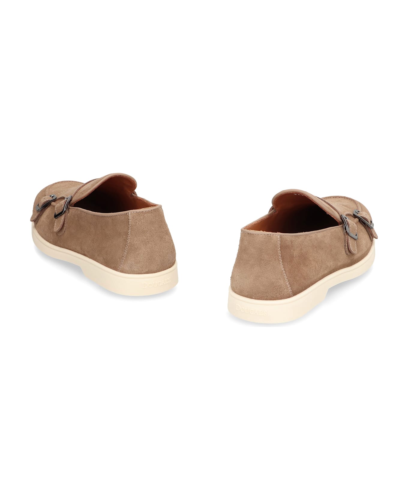 Doucal
s Suede Monk-strap Shoes - Beige