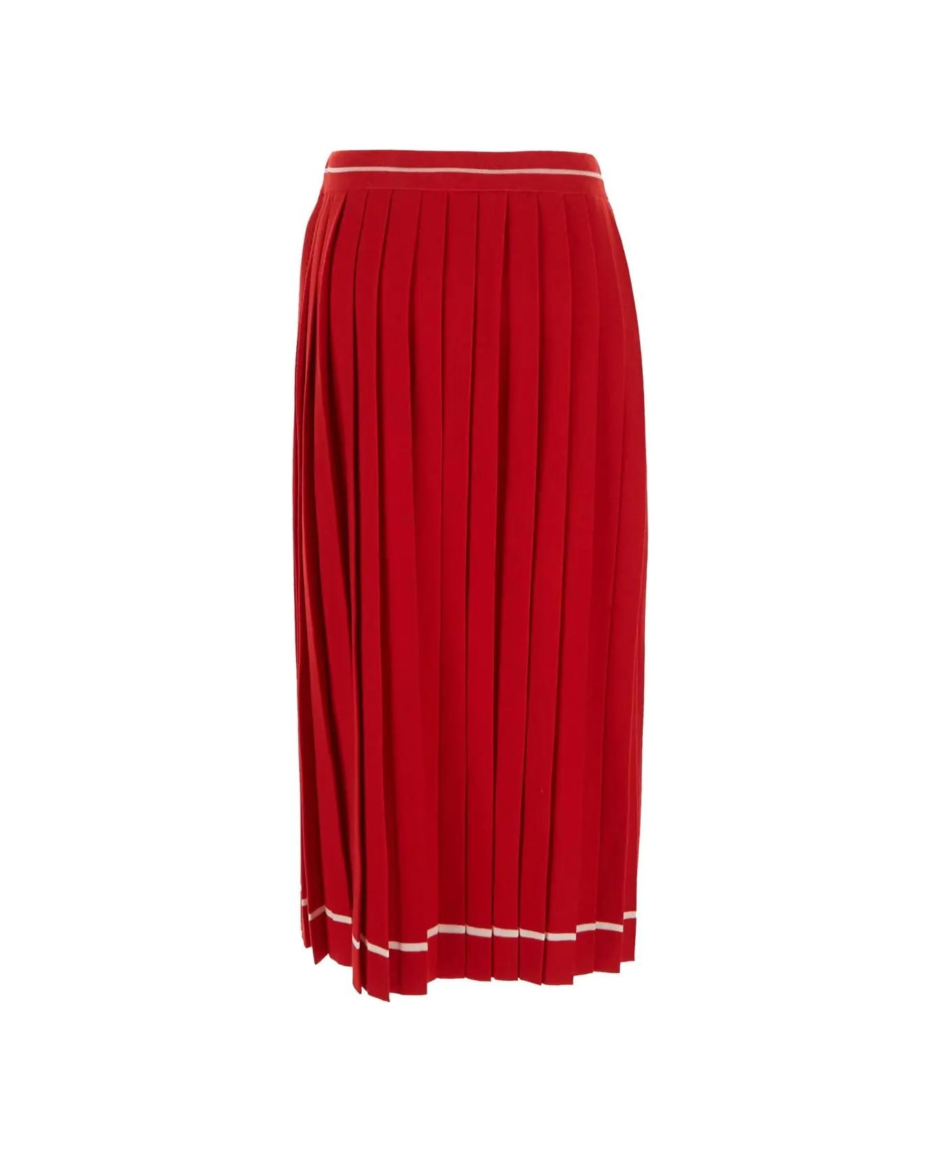 Gucci Pleated Wool Skirt - Red スカート