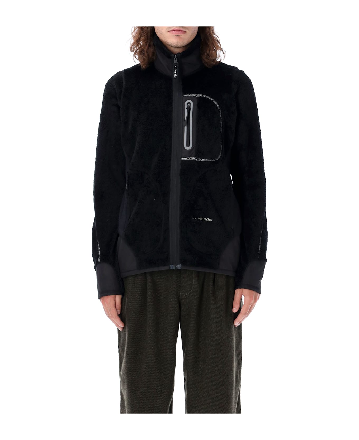 And Wander 9 Top Fleece Jacket - BLACK