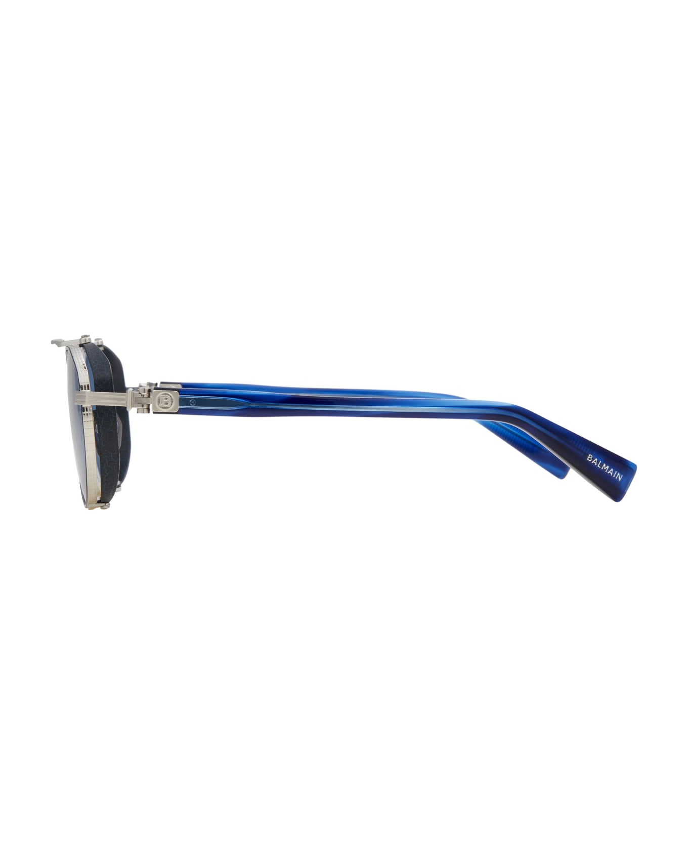 Balmain Brigade-iv - Silver / Blu Swirl Sunglasses - blue/ silver