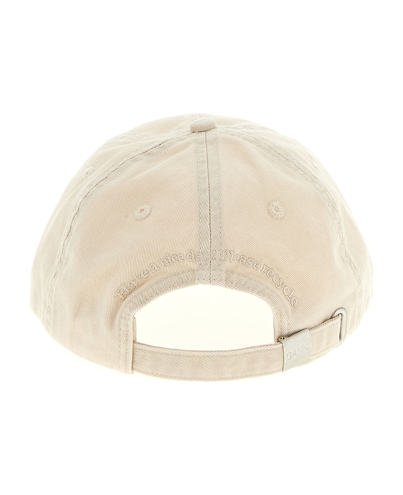 Ganni Embroidery Cap - White