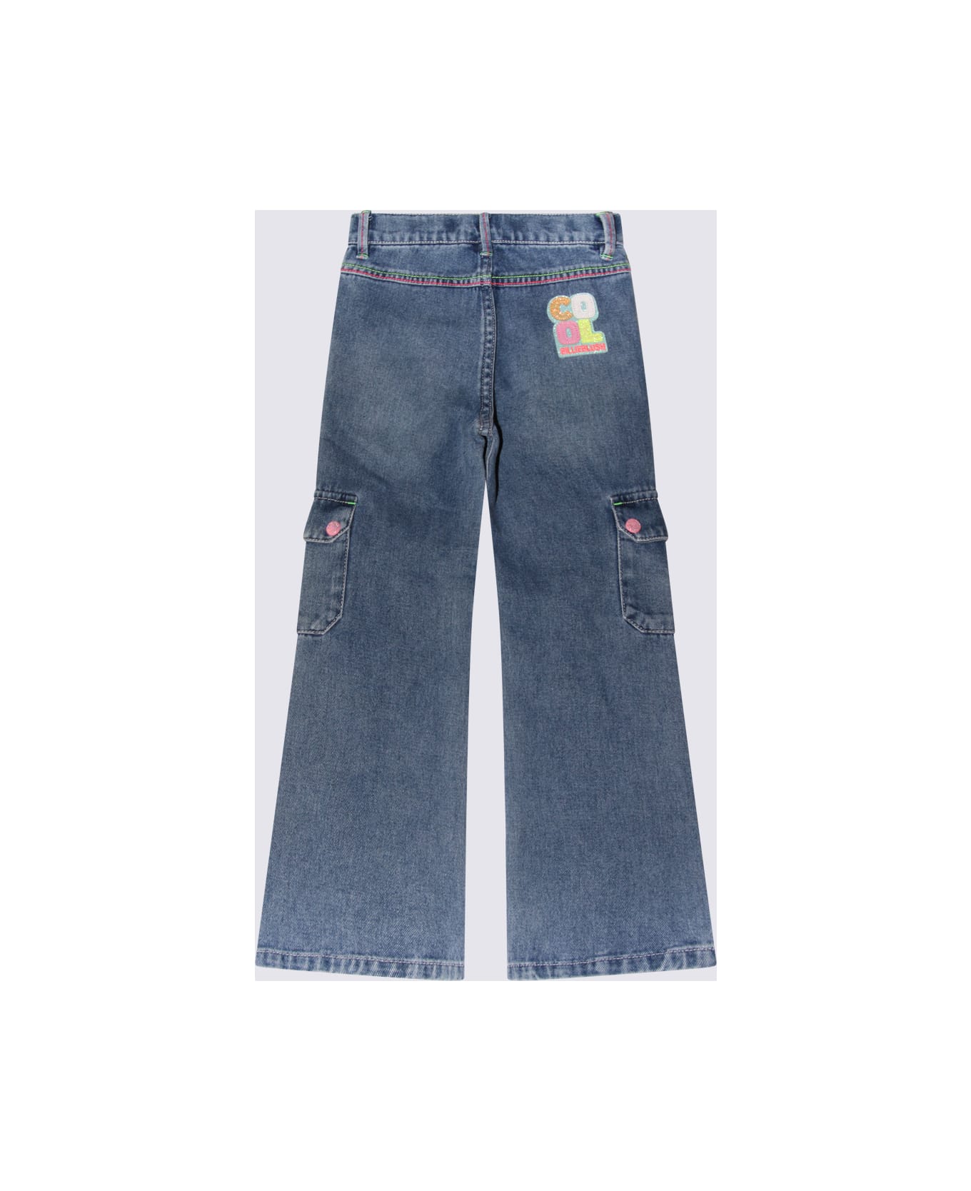 Billieblush Blue Cotton Cargo Jeans - DOUBLE STONE+BROSSAG