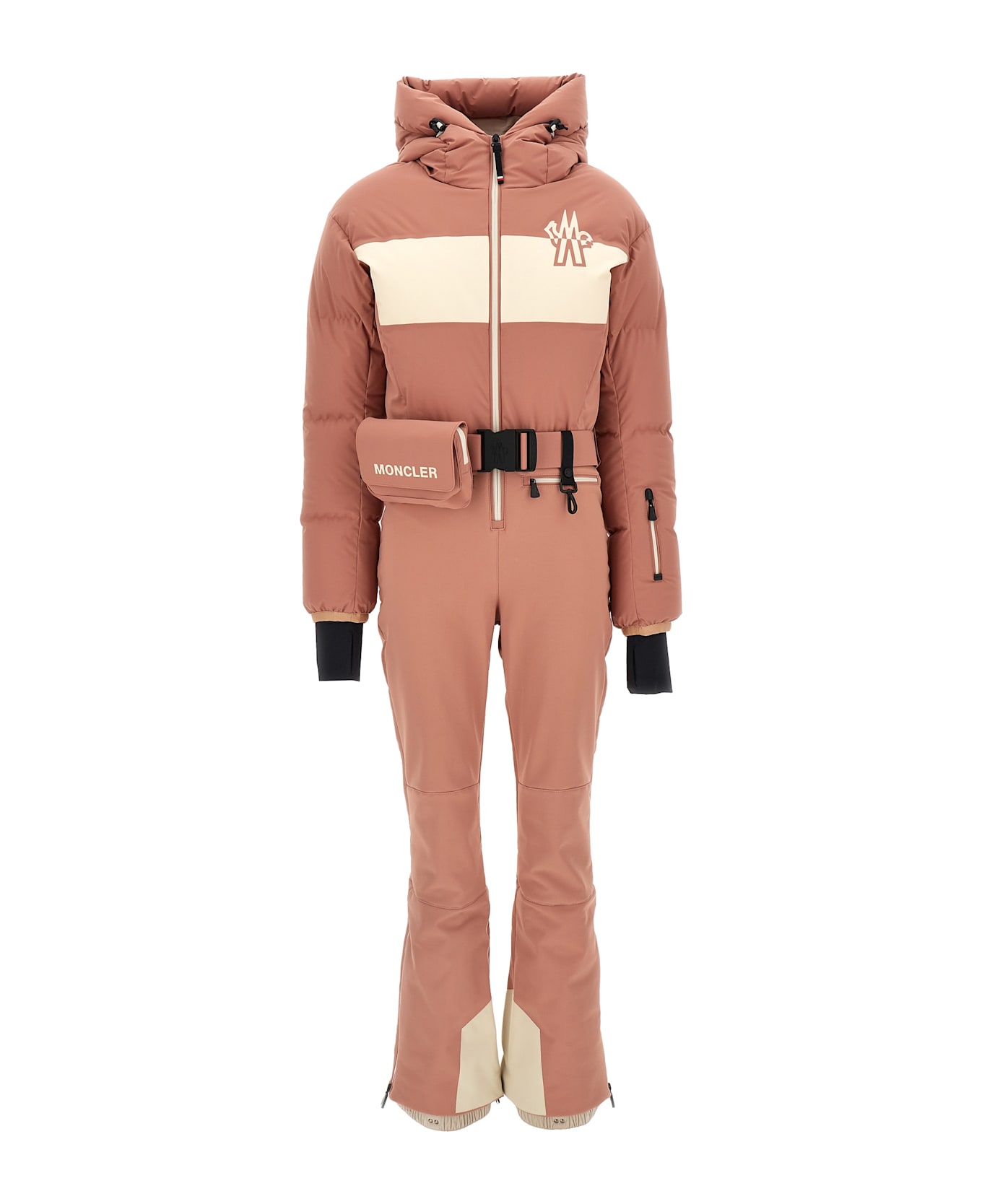 Moncler Grenoble Logo Ski Suit - Pink