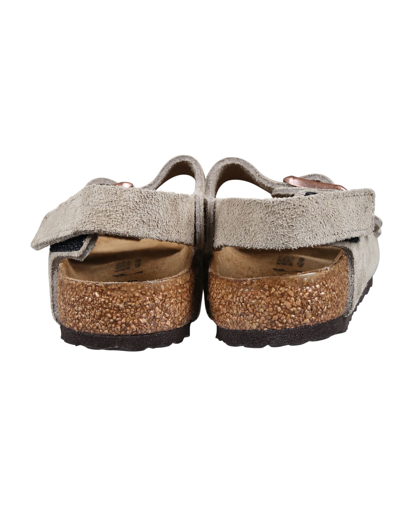 Birkenstock Beige Milano Sandal For Kids With Logo - Beige シューズ