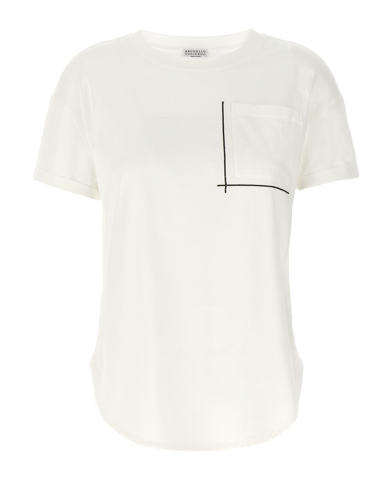 Brunello Cucinelli T-shirt Monile - White
