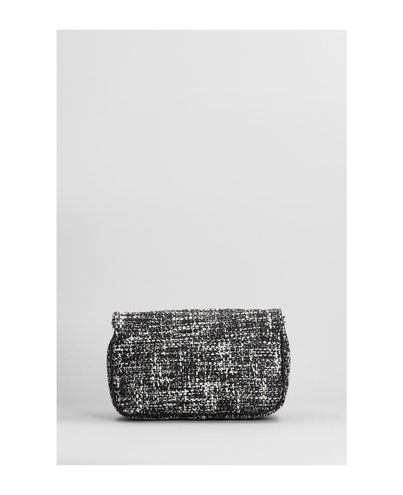 Roberto Festa Lunette Shoulder Bag In Black Wool - black