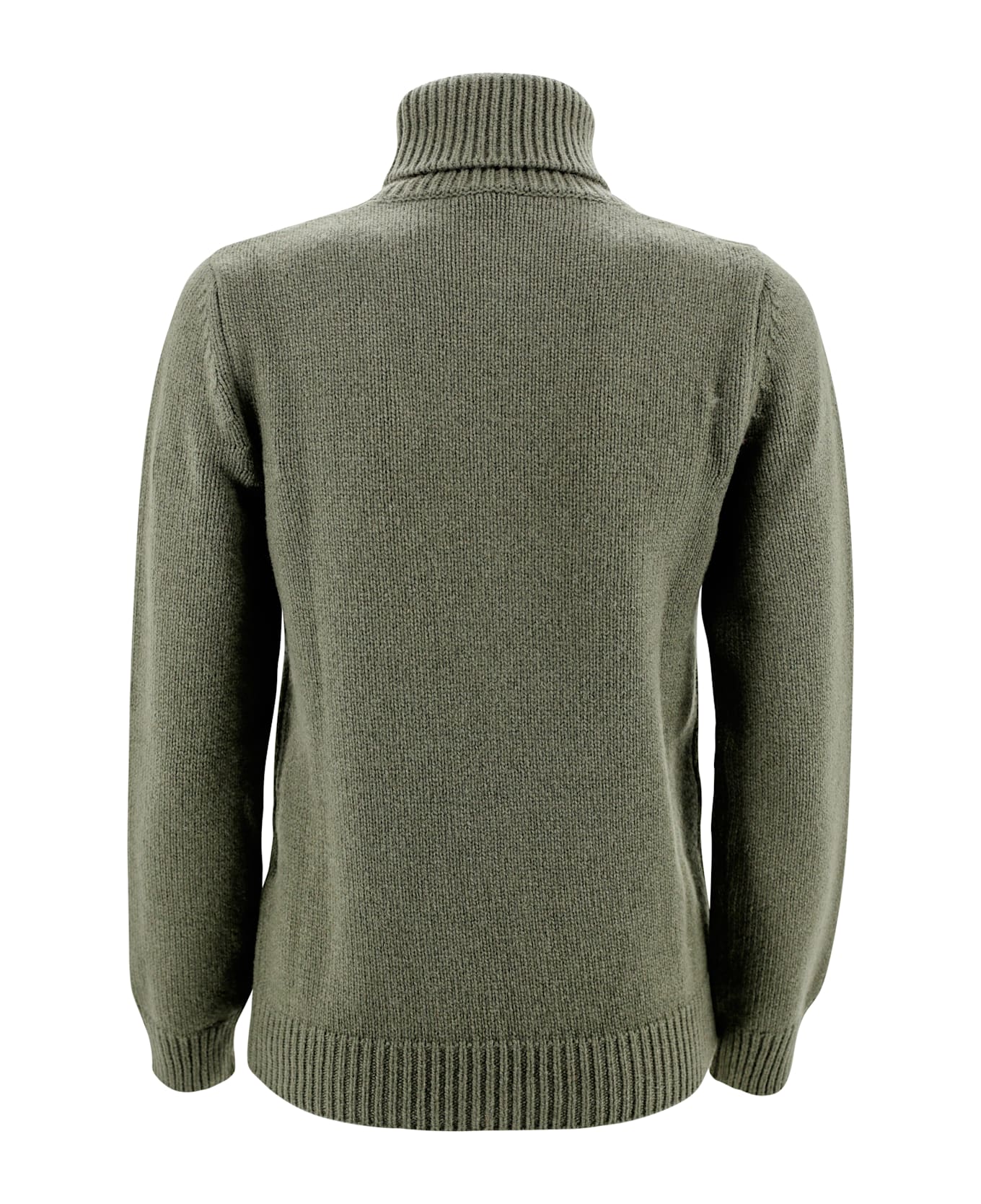 Kangra Ribbed Turtleneck Jumper - Militar green