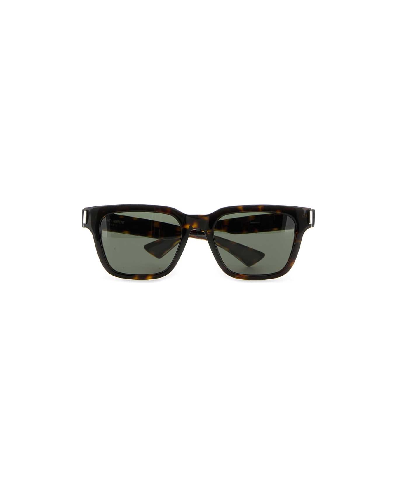 Saint Laurent Printed Acetate Sl 790 Sunglasses - DARKHAVANA&CRYSTALSILVERGREY