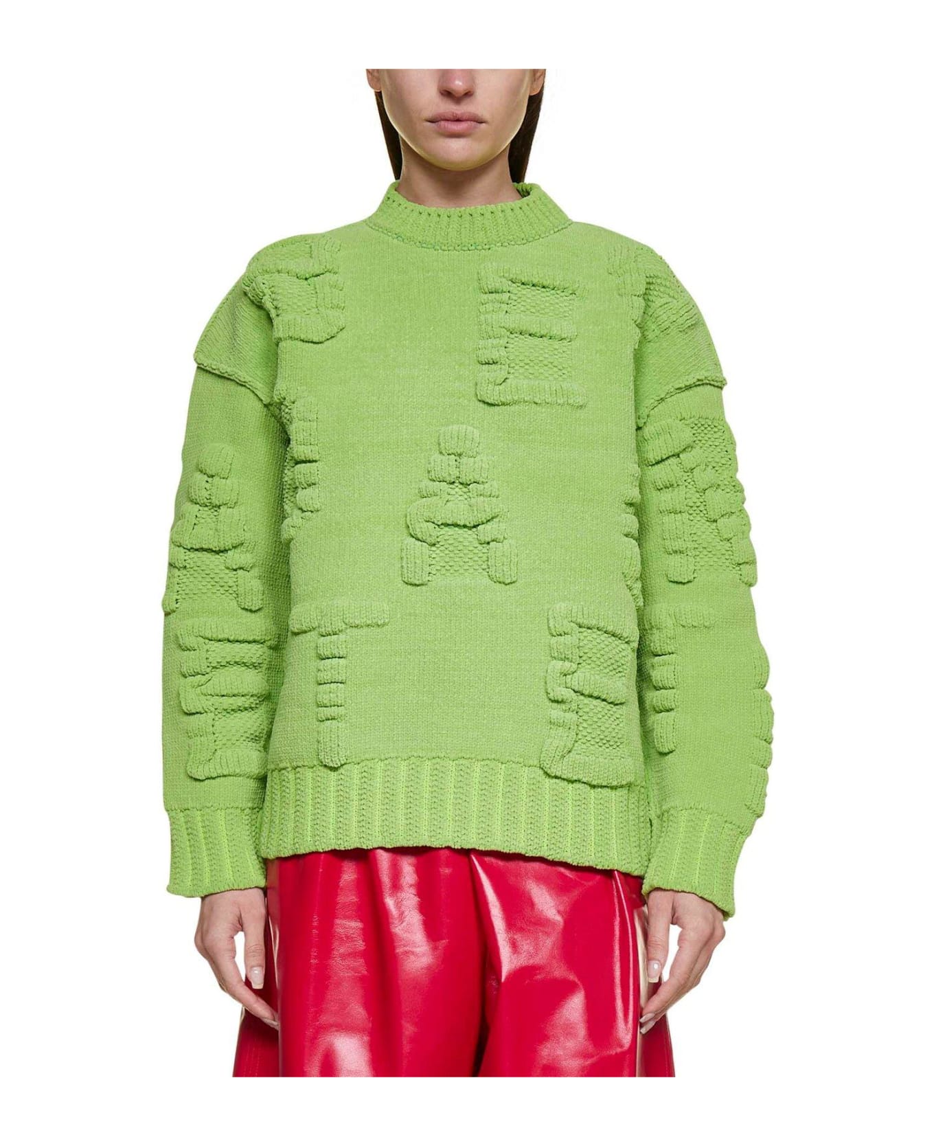 Bottega Veneta Alphabet Motif Ribbedknit Jumper - MULTICOLOUR