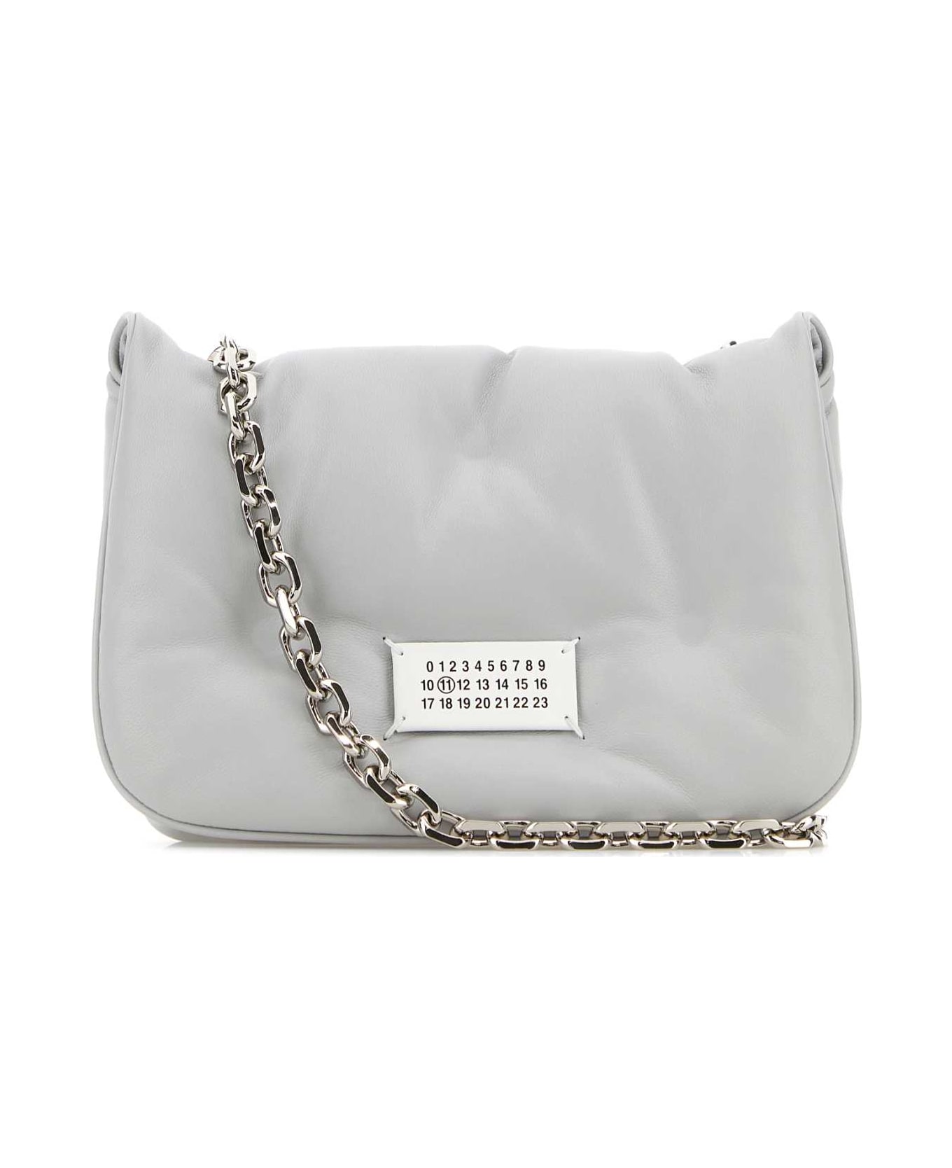 Maison Margiela Ice Nappa Leather Small Glam Slam Flap Crossbody Bag - GLACIAL