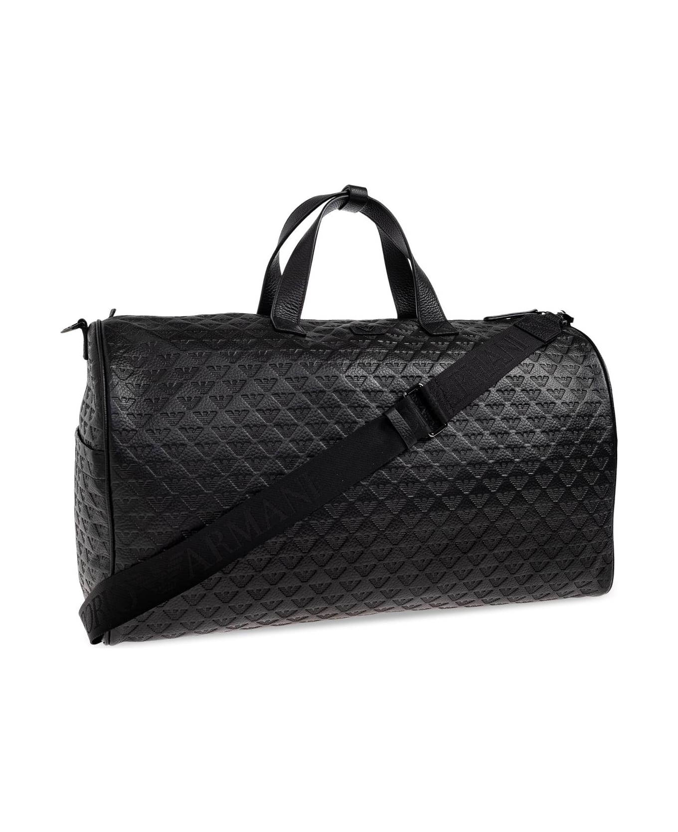 Emporio Armani Monogram Carry-on Bag - Black