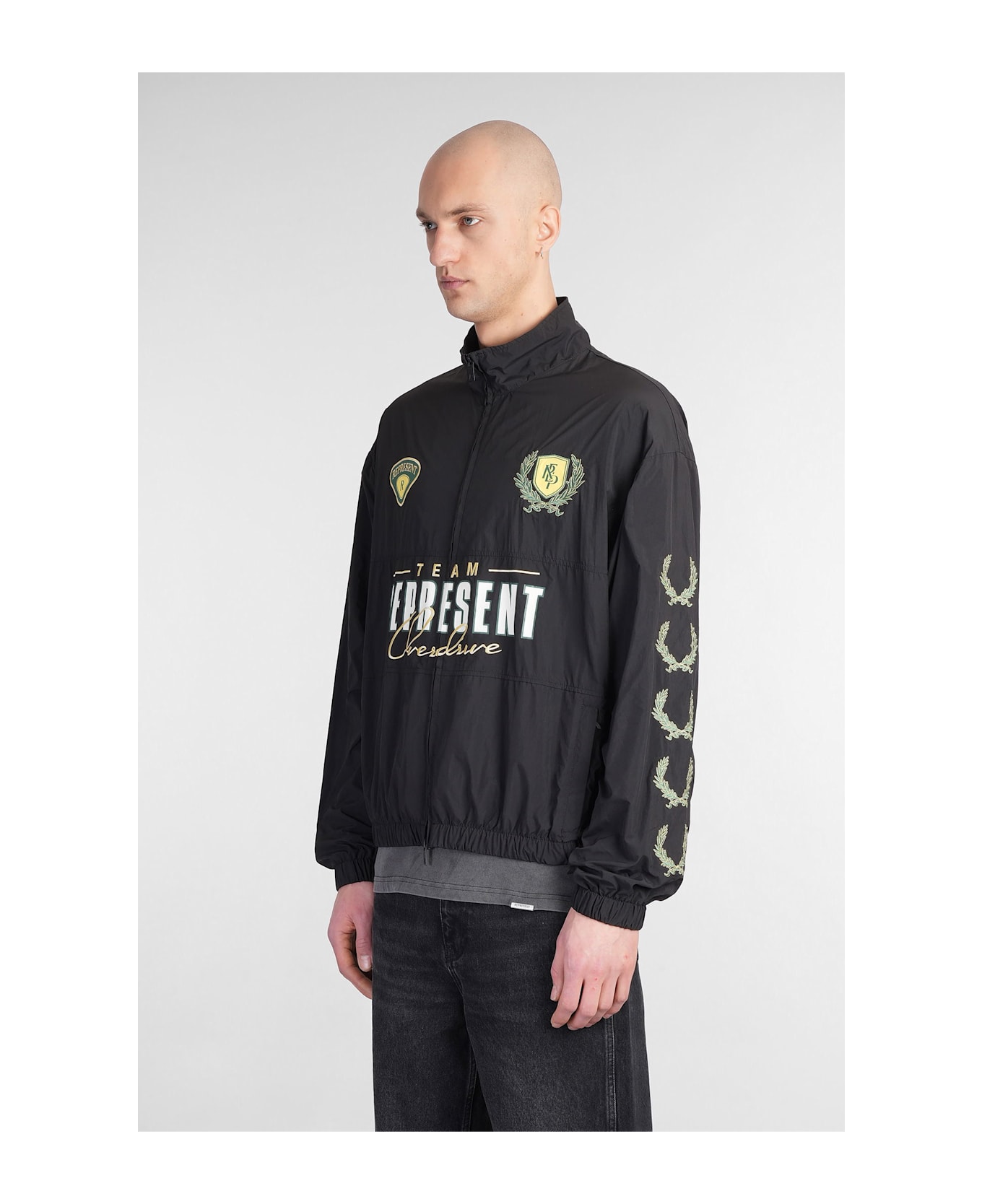 REPRESENT Casual Jacket In Black Nylon - black