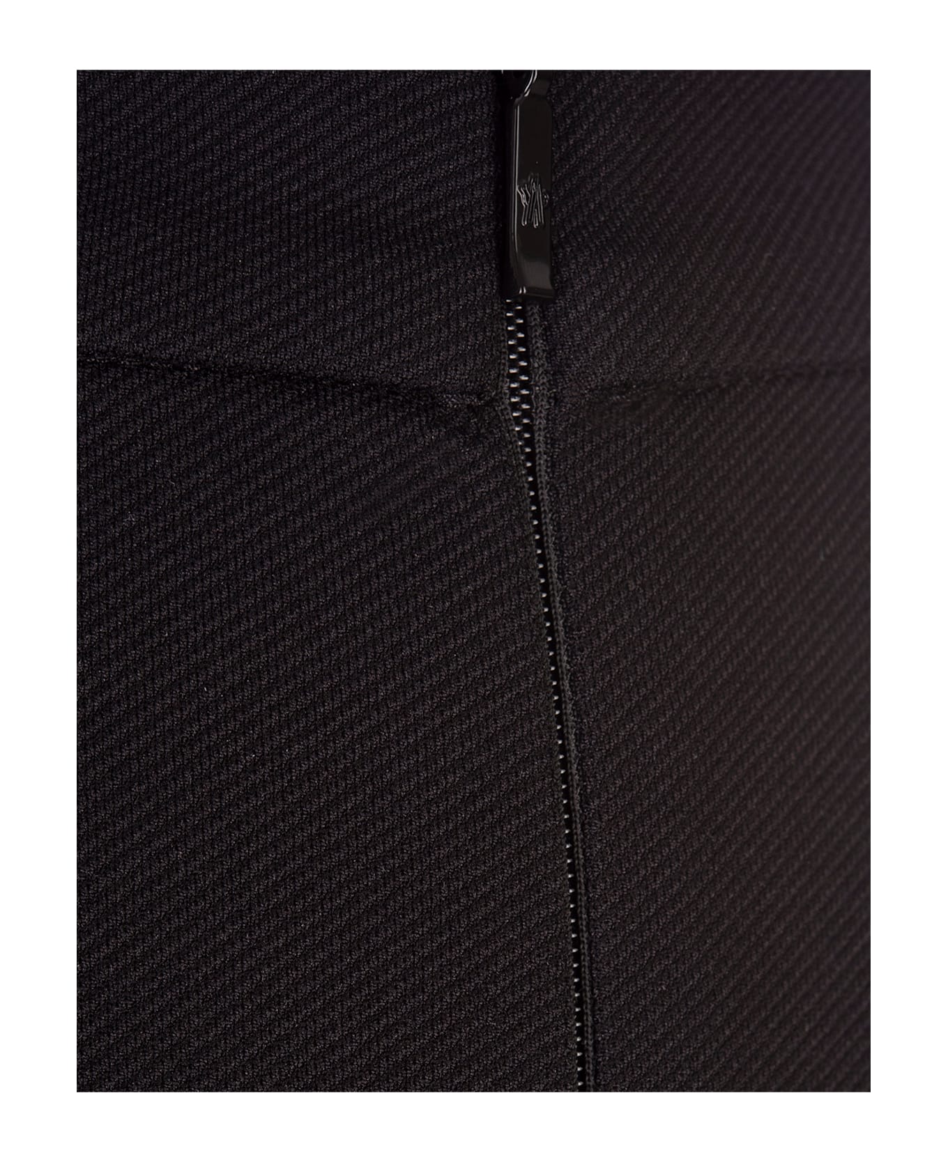 Moncler Black Slim Fit Stretch Gabardine Trousers - Black