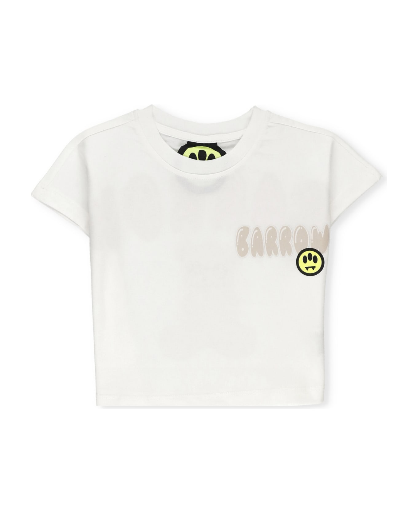 Barrow Cropped T-shirt With Logo - White
