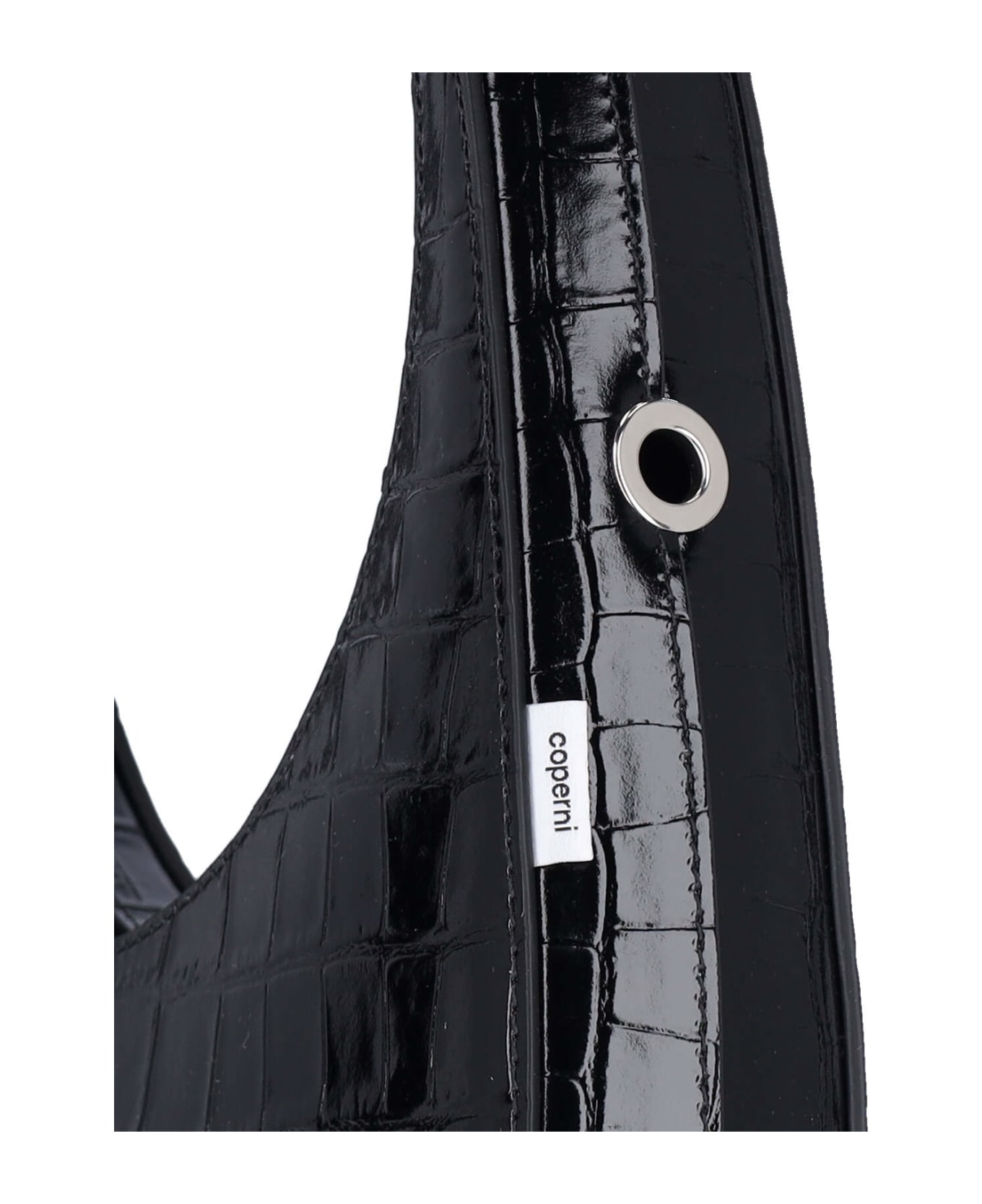 Coperni 'croco Swipe' Crossbody Bag - Black ショルダーバッグ