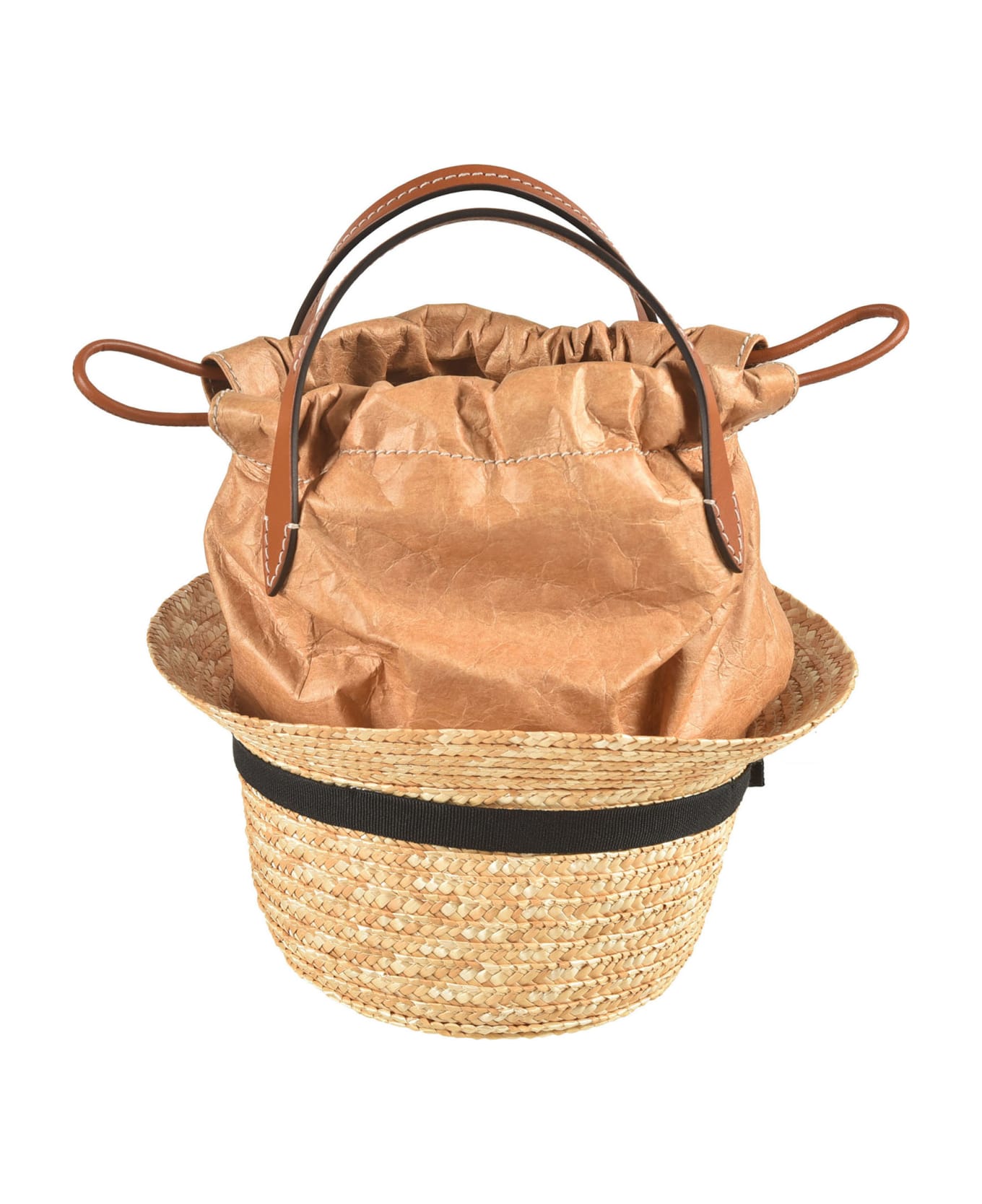 Maison Margiela Weaved Hat Detail Drawstringed Bucket Bag - Ha310 トートバッグ