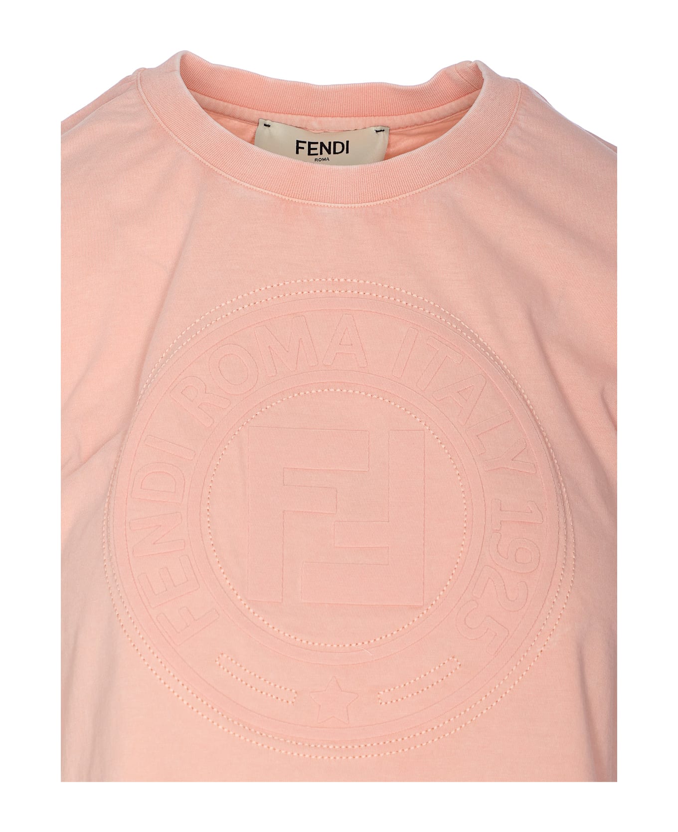 Fendi Pink Cotton T-shirt - STRAWBERRY