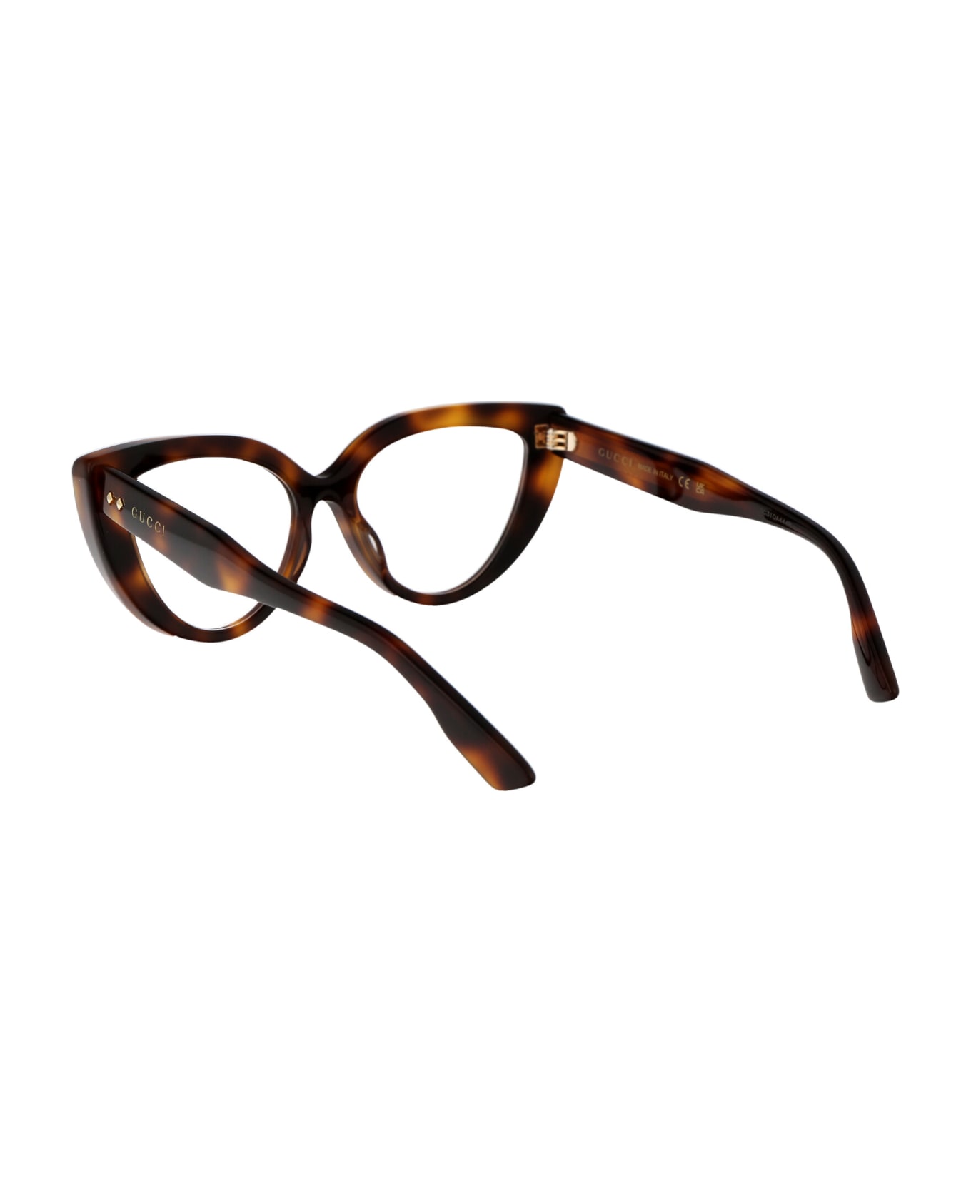 Gucci Eyewear Gg1530o Glasses - 002 HAVANA HAVANA TRANSPARENT