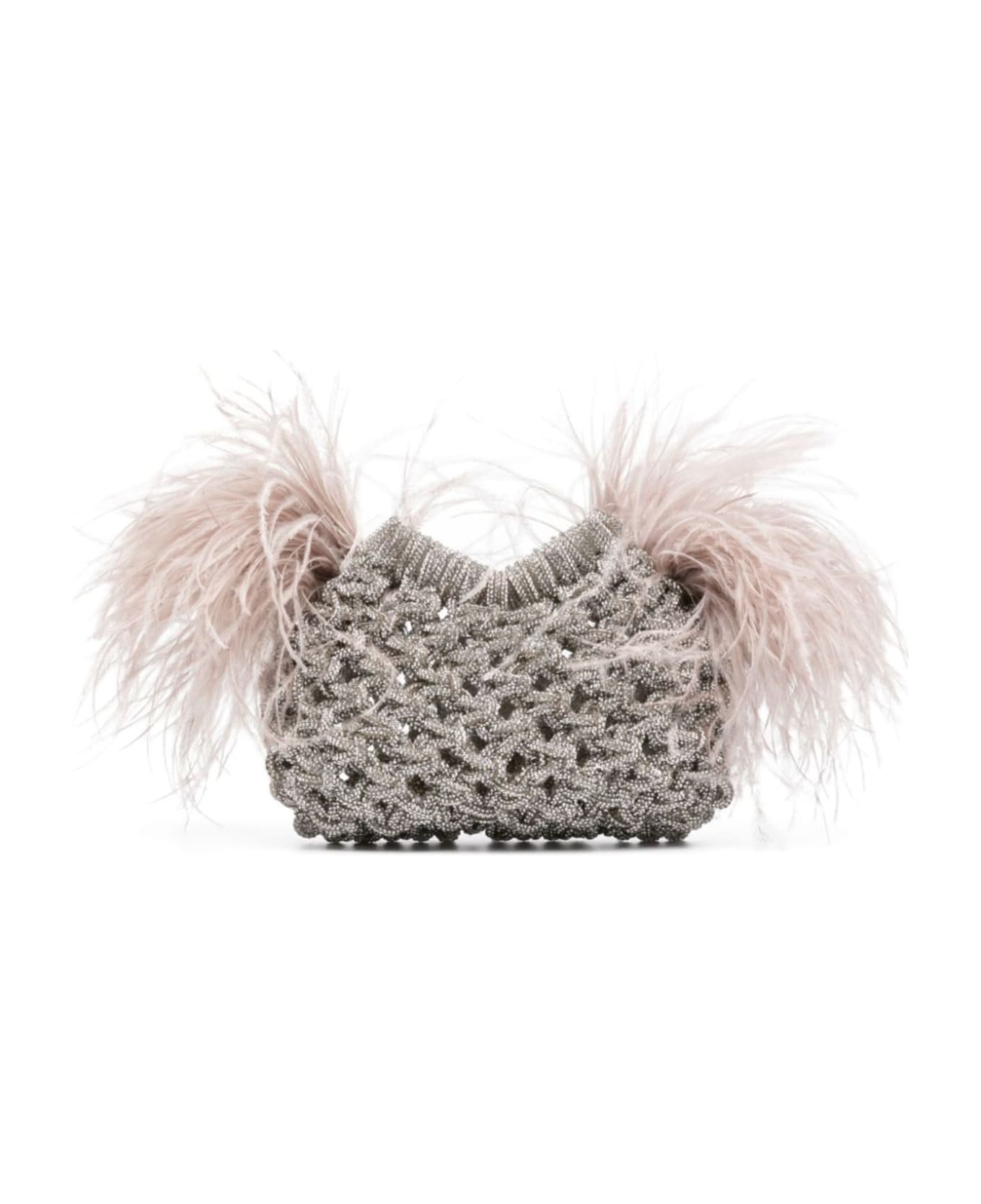 MVP Wardrobe Diamond Plumes Mvp Wardrobe X Hibourama Clutch - Crystal