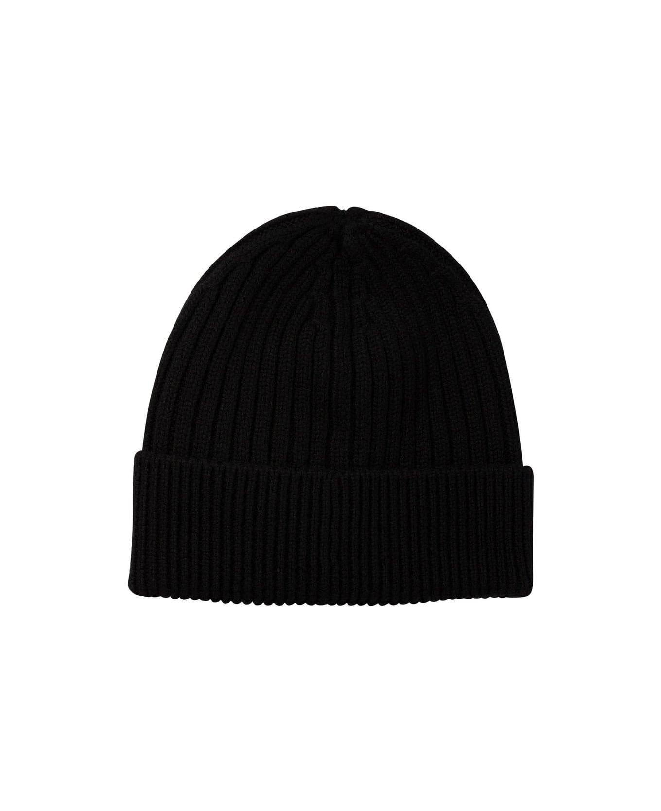 Moncler Grenoble Logo Embroidered Knit Beanie