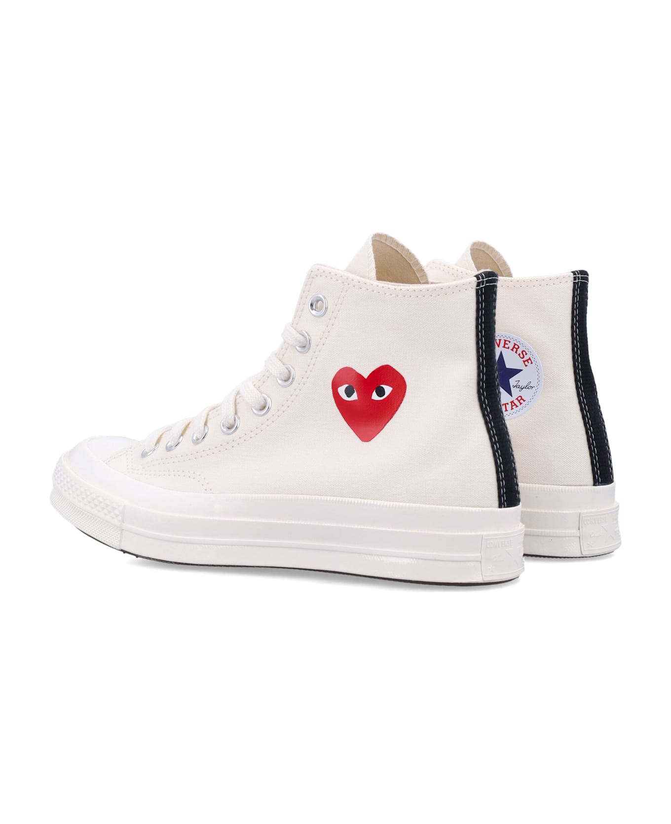 Comme des Garçons Play X Converse High-top Sneakers With Heart - WHITE