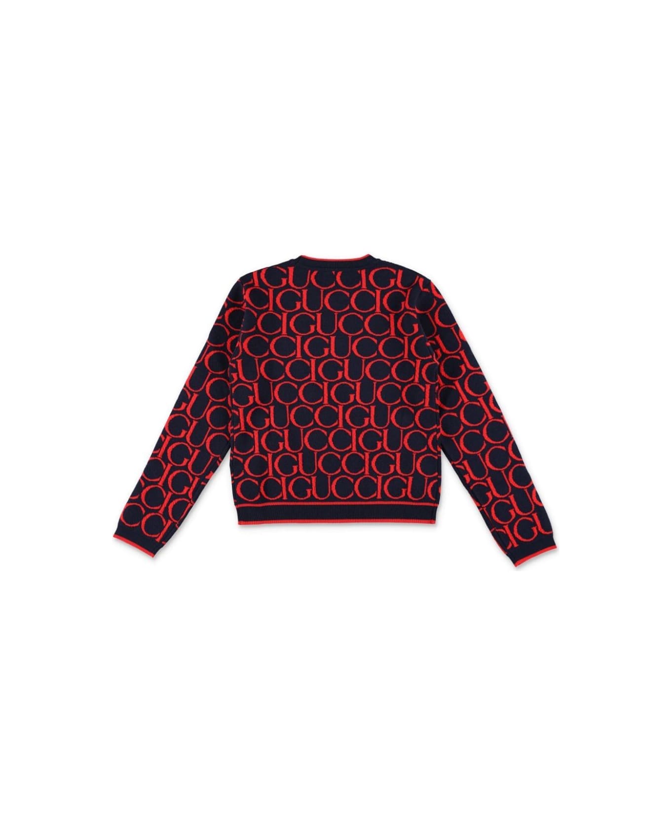 Gucci J Ls Crew Neck - Oltremare Red