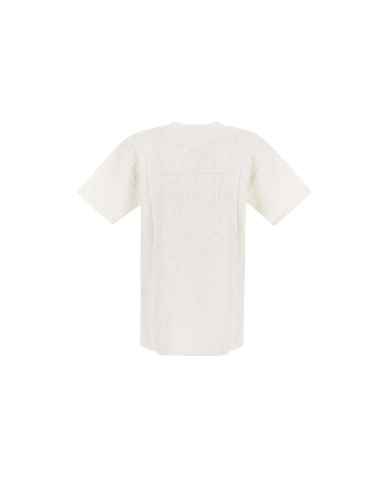 Fendi Ff Viscose T-shirt - Znm White