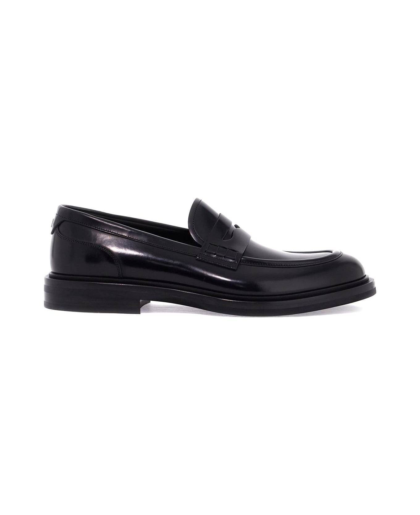 Dolce & Gabbana Brushed Leather Loafers - NERO (Black)