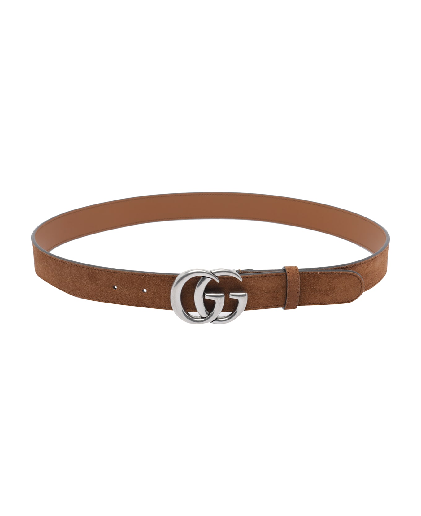 Gucci Gg Logo Belt - Brown