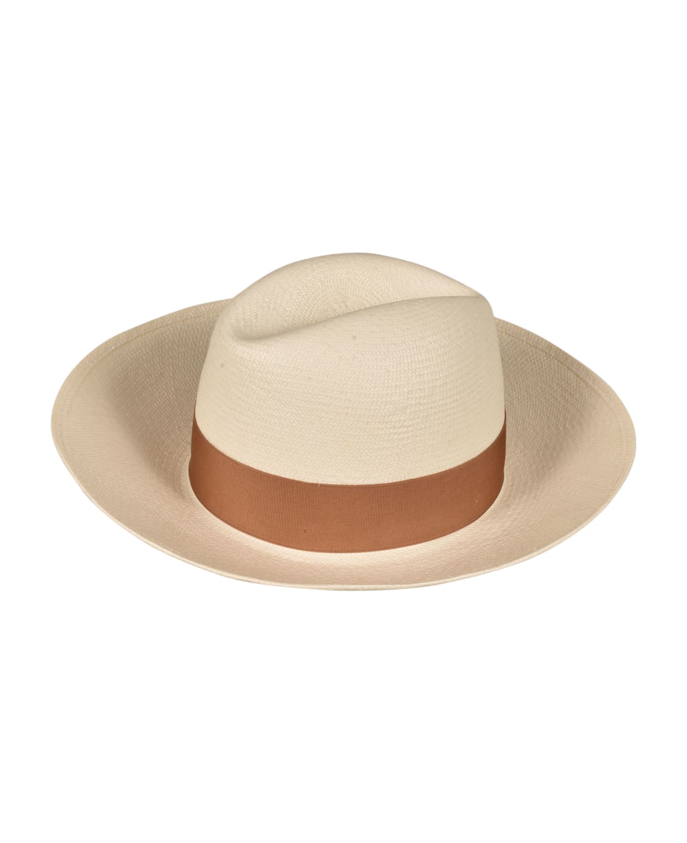 Borsalino Classic Weave Cowboy Hat - White 帽子