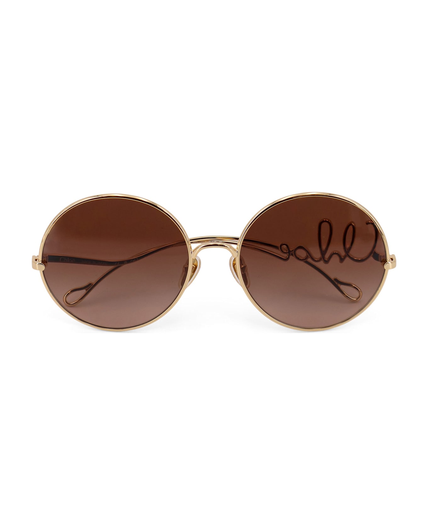 Chloé Metal Sunglasses - Gold/brown