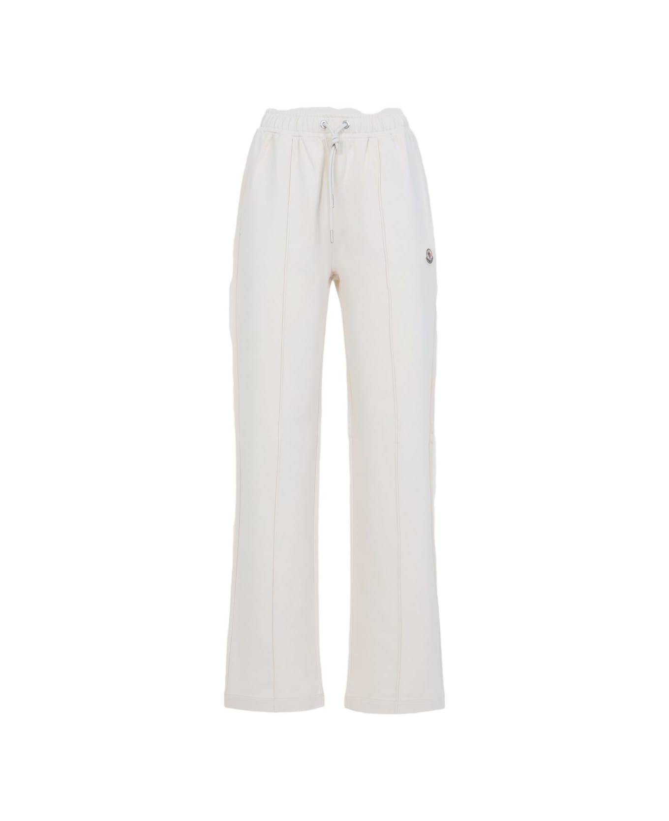 Moncler Logo Cotton Sweat Pants - Beige