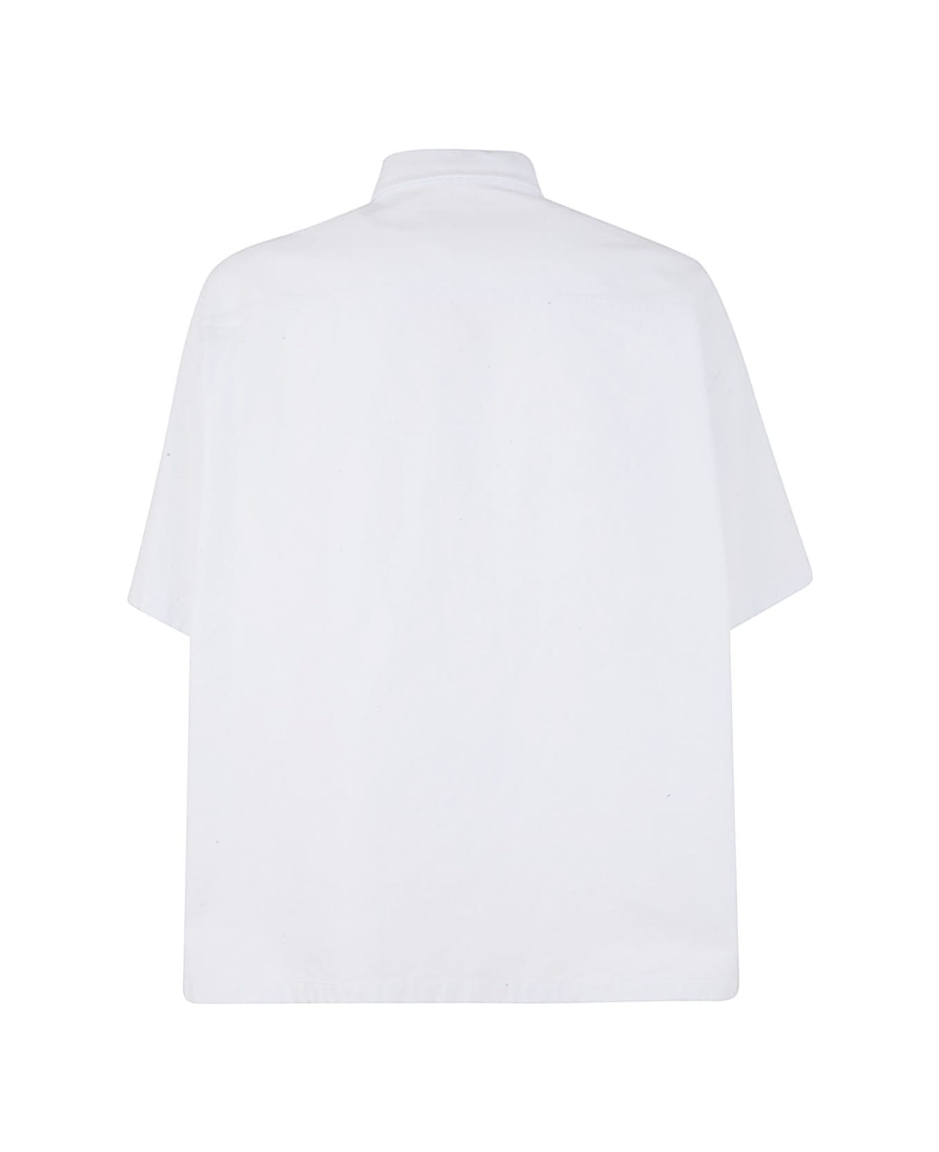 Raf Simons Oversized Short Sleeved Denim Shirt - White