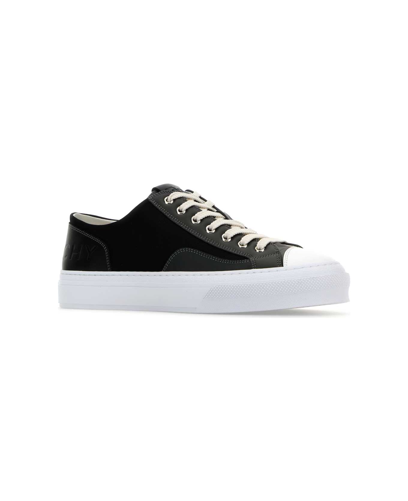 Givenchy Multicolor Nylon And Leather City Sneakers - BLACK