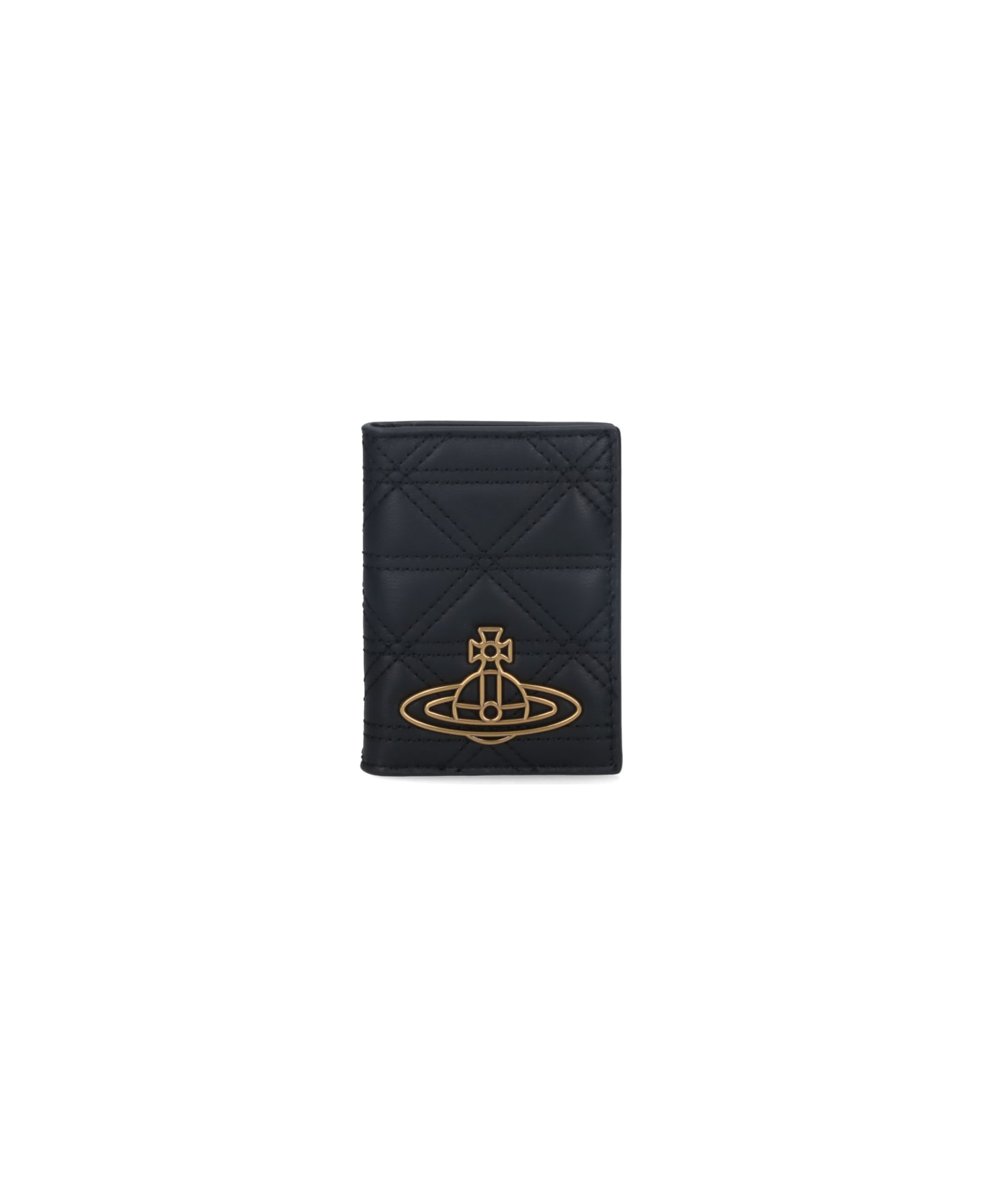 Vivienne Westwood Bifold "orb" Wallet - Black  