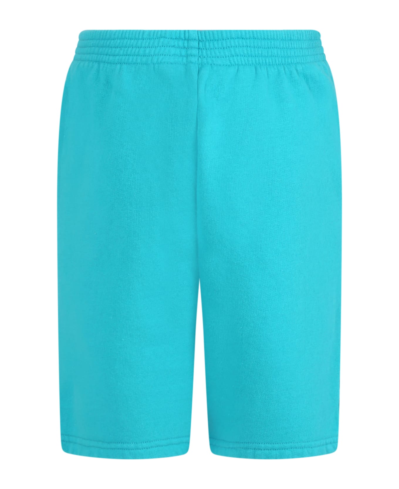 Balenciaga Turquoise Short For Kids With Logo - Light Blue