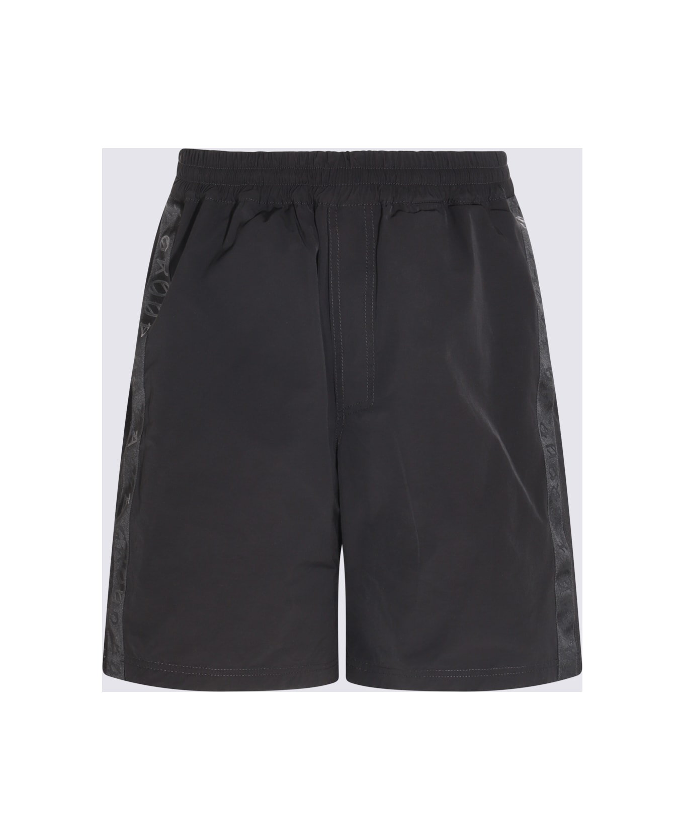 44 Label Group Black Cotton Blend Track Shorts - Black