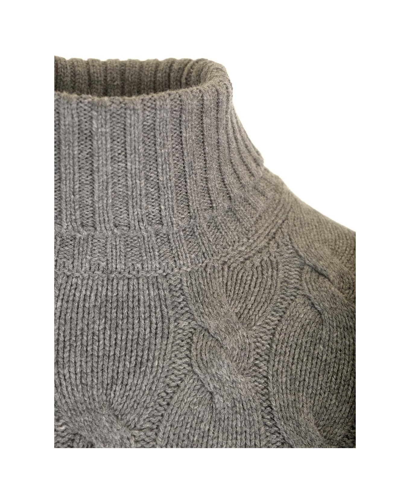 Barba Napoli Turtleneck Sweater - Grey