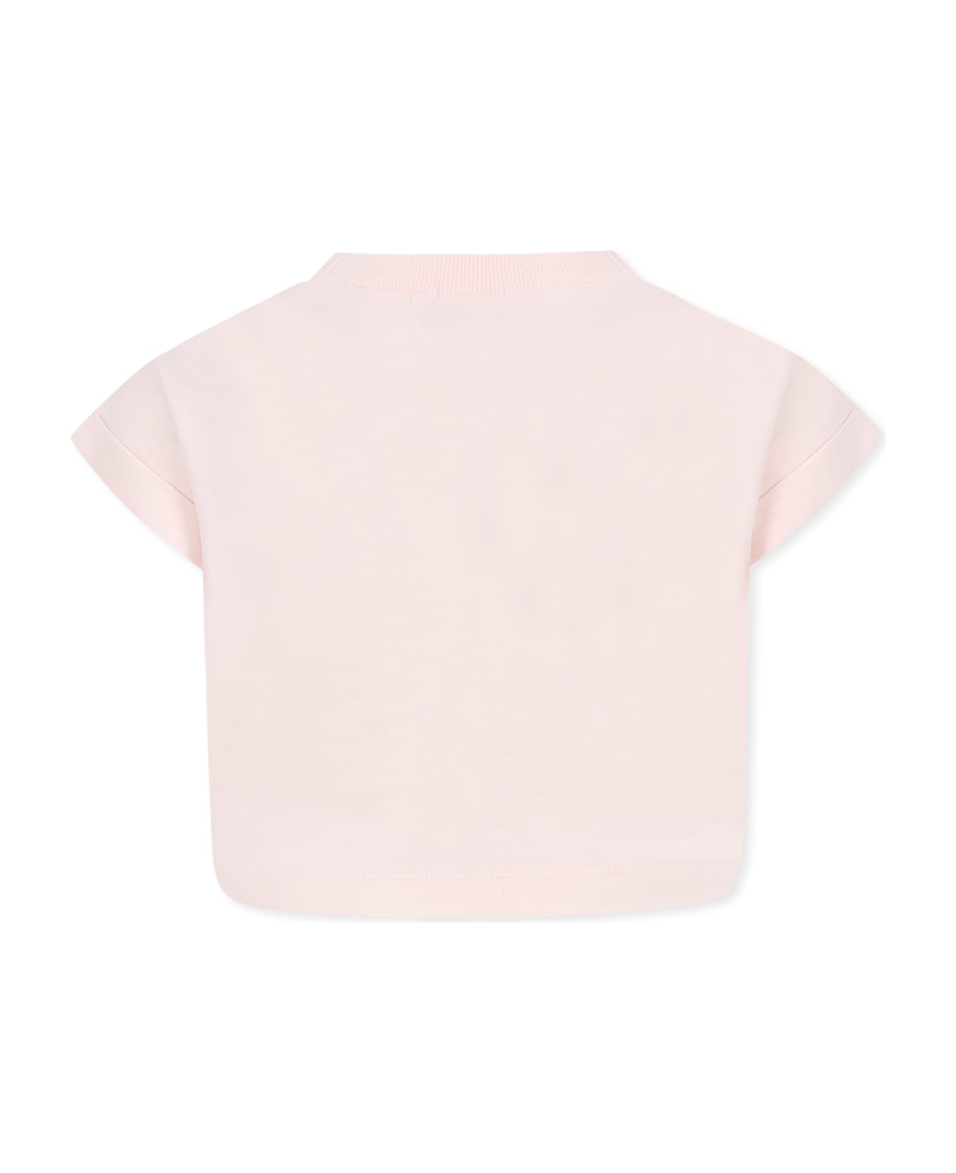 Billieblush Pink Crop T-shirt For Girl With Sun - Pink