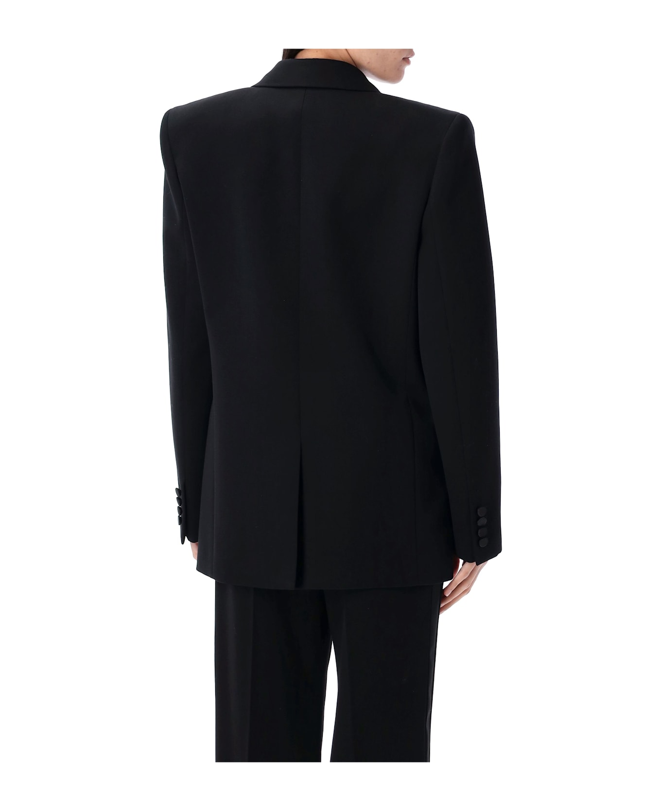 Saint Laurent Grain De Poudre Tuxedo Jacket - BLACK