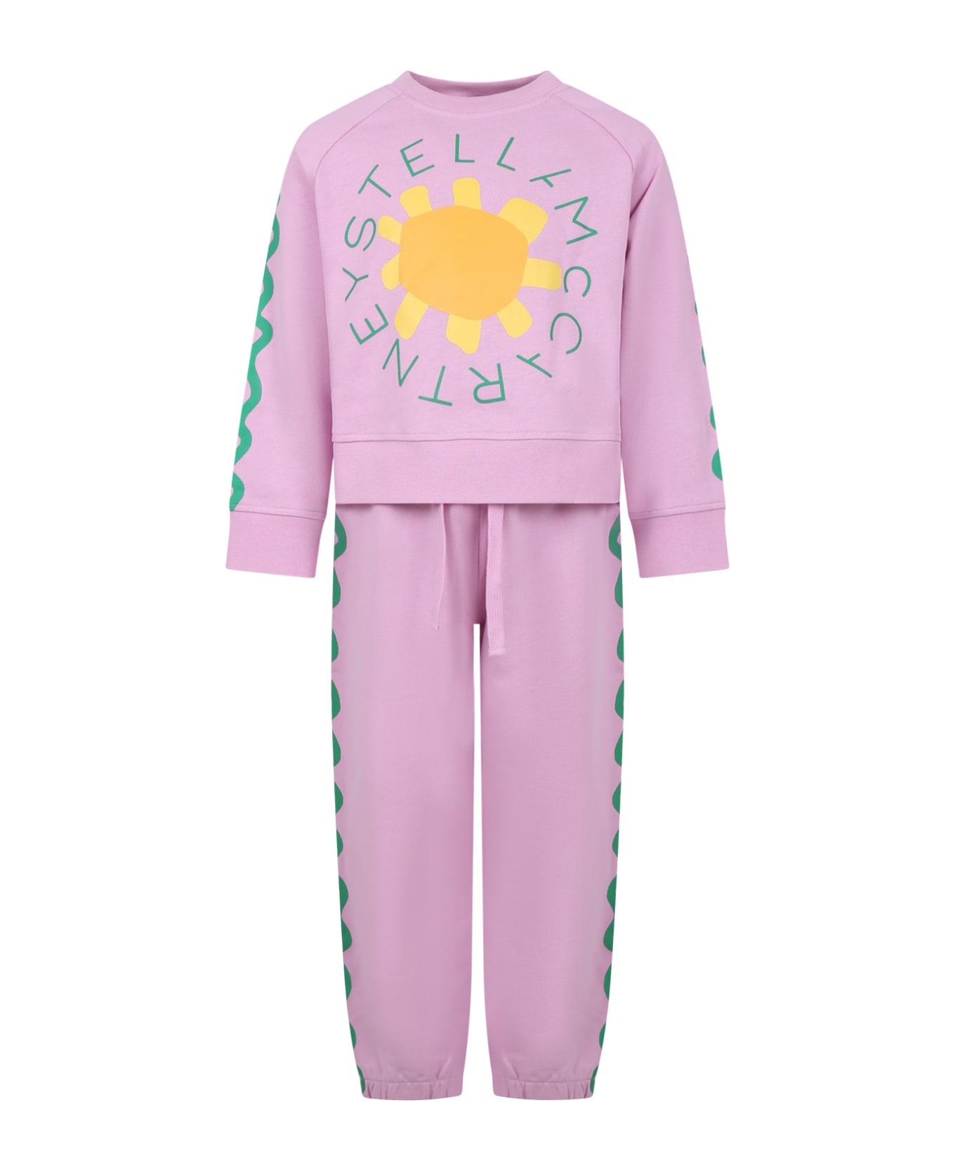 Stella McCartney Kids Pink Set For Girl With Logo - Pink