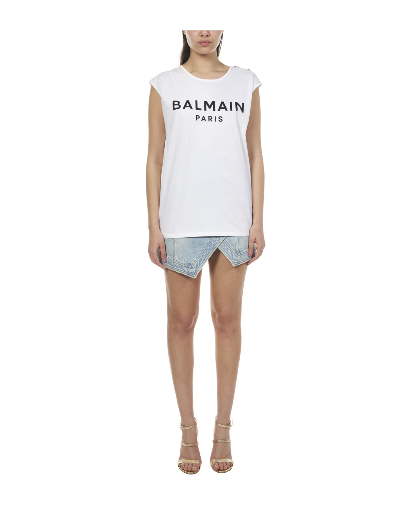 Balmain T-shirt - Bianco/nero