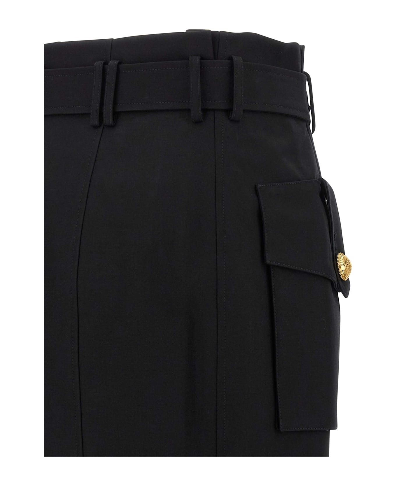 Balmain Wrap Skirt - Black  