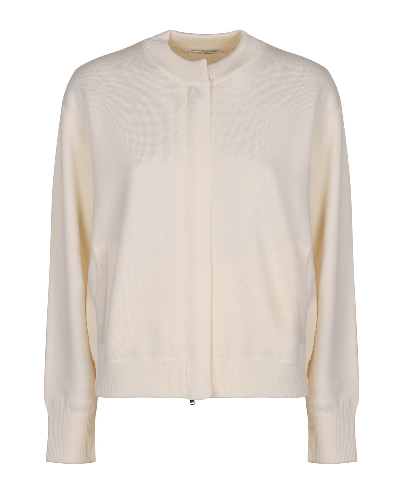 Max Mara Cardigan In Wool - White