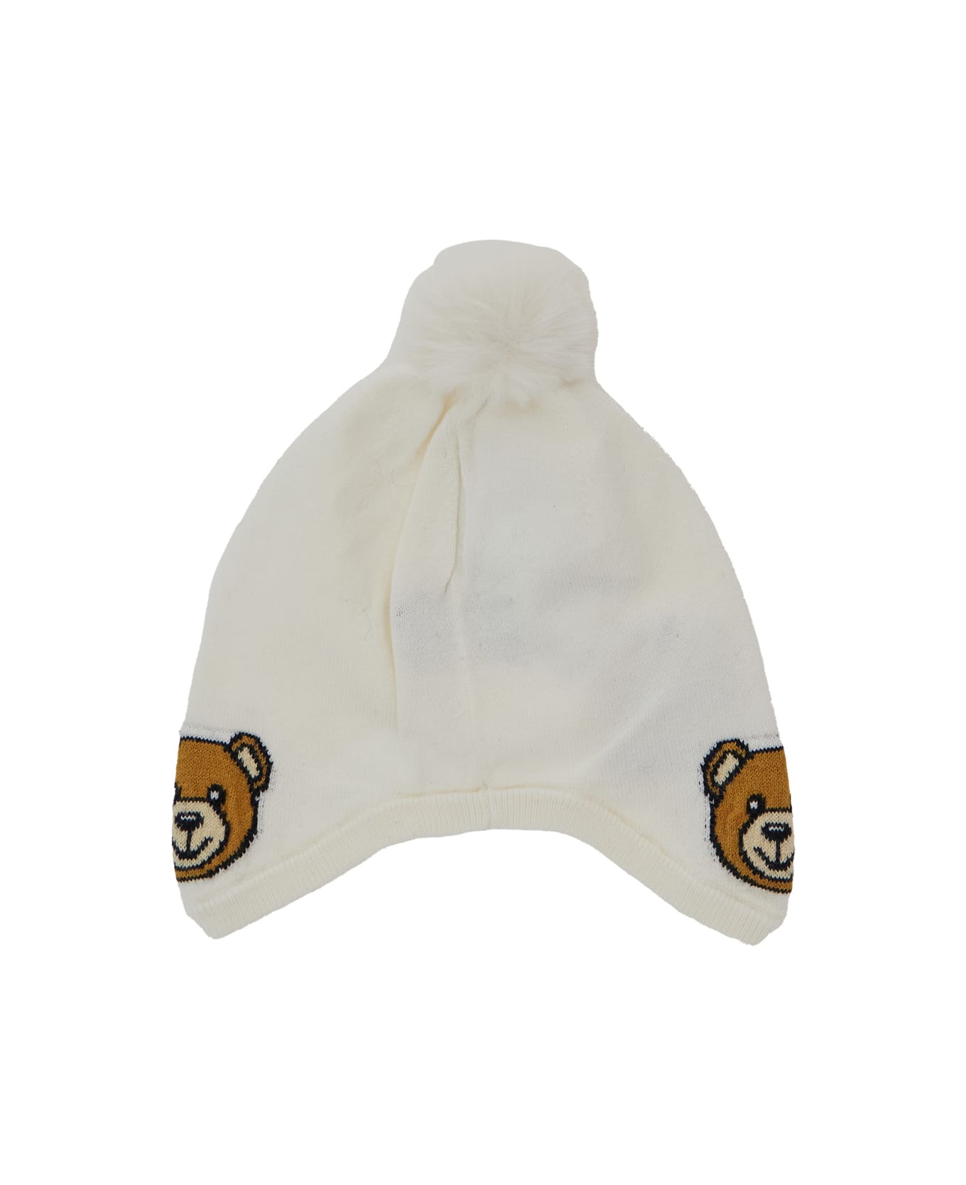 Moschino Knitted Hat Addition - White