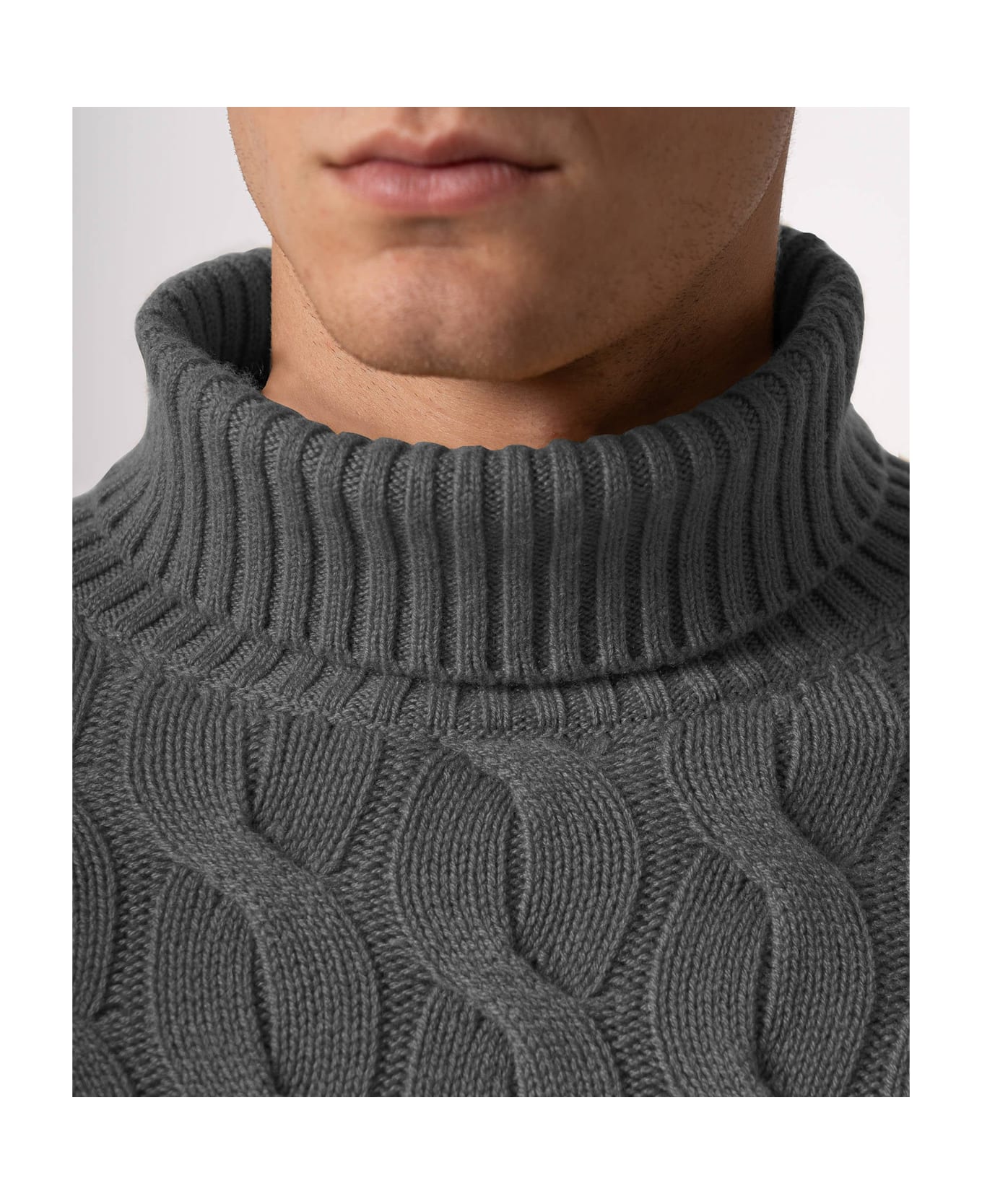 Larusmiani Turtleneck Sweater Col Du Pillon Sweater - DimGray