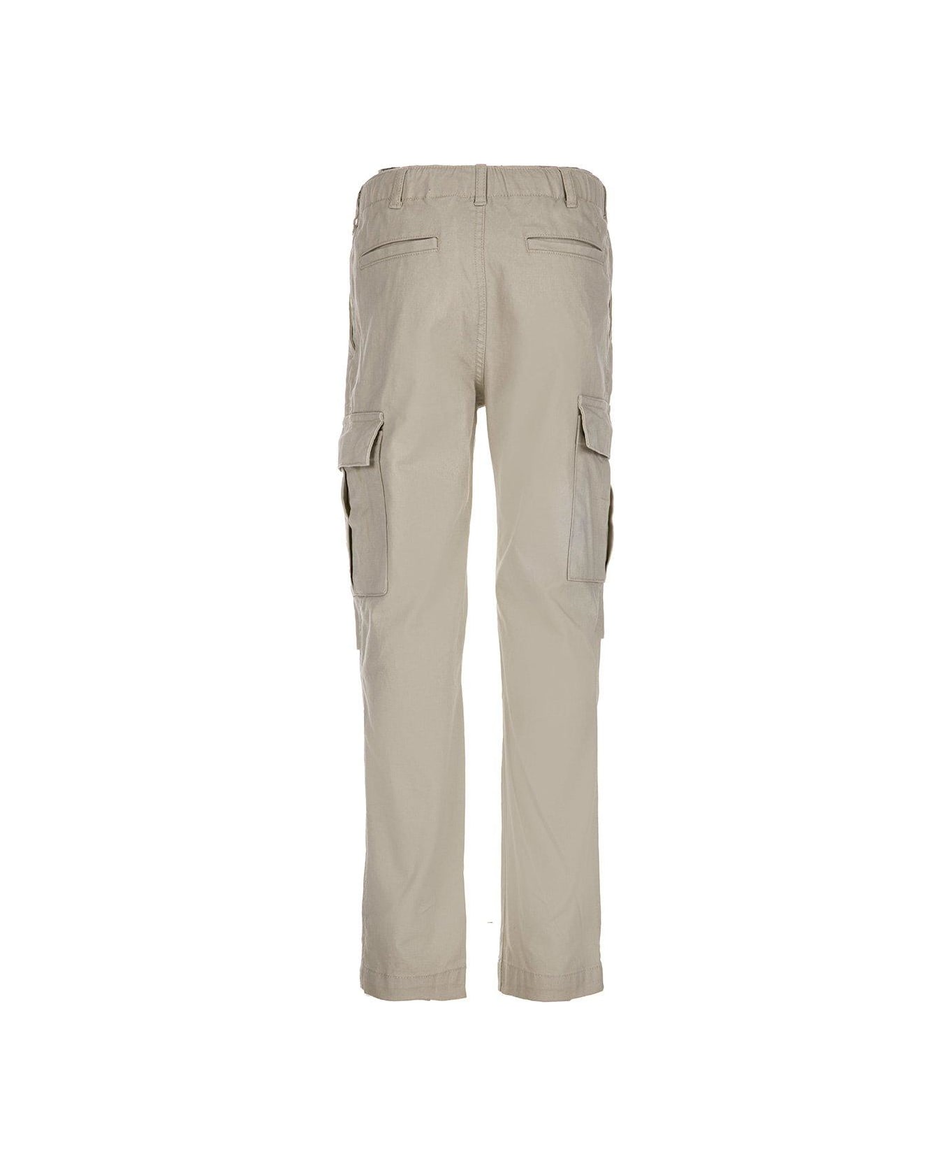 Ralph Lauren Pocket Detailed Drawstring Cargo Trousers - Beige/Khaki