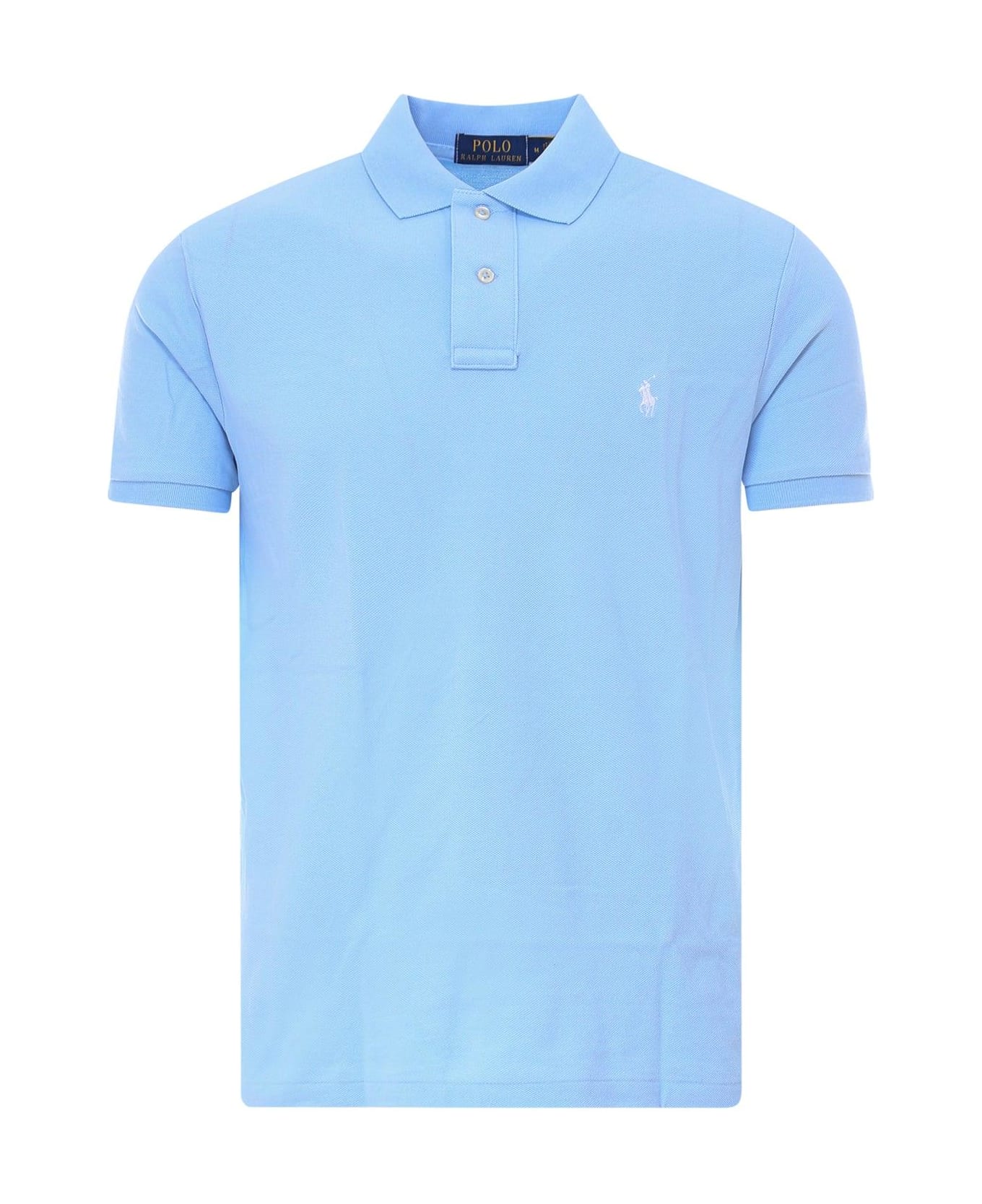 Ralph Lauren Logo Embroidered Polo Shirt - Elite Blue