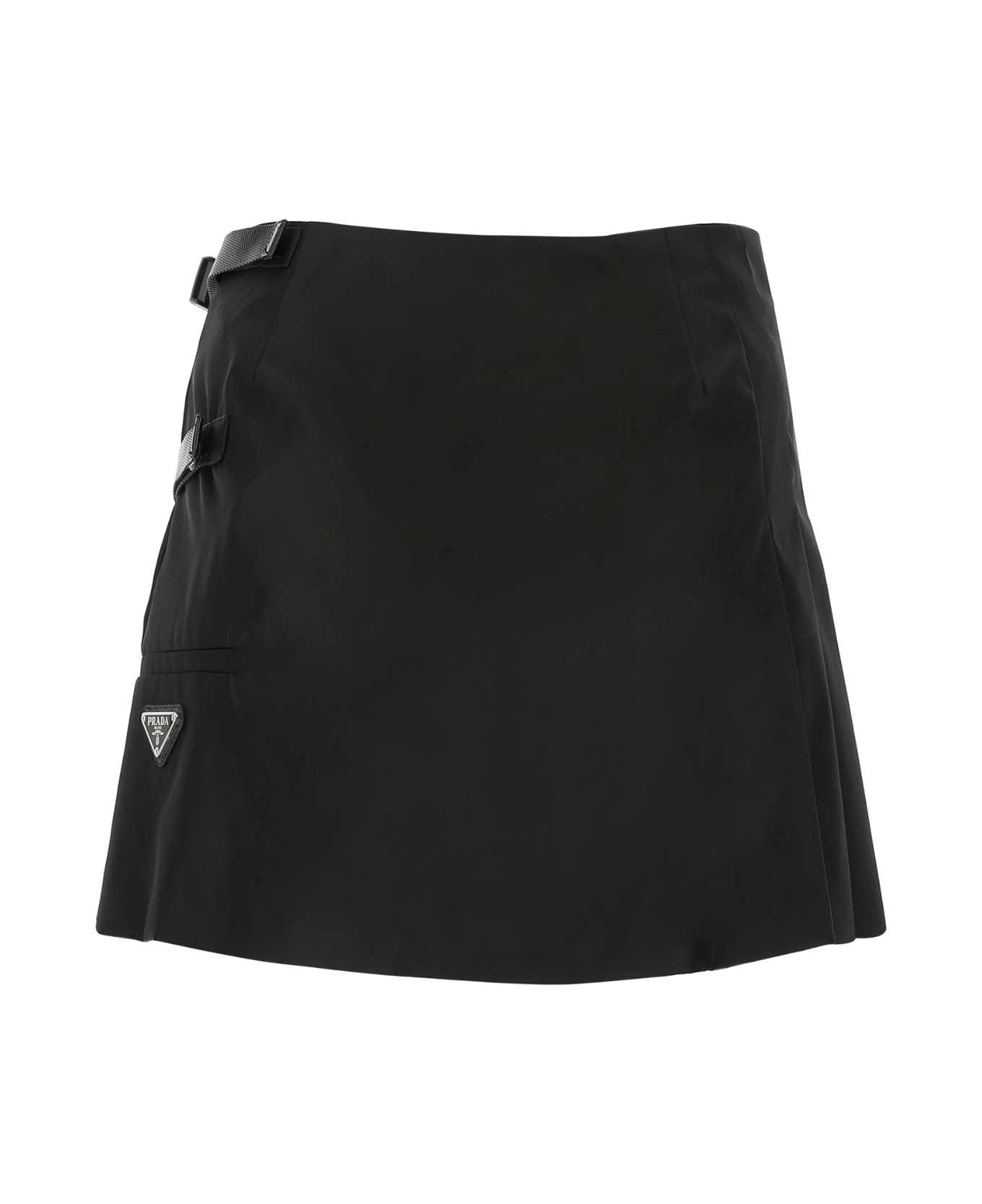 Prada Black Nylon Mini Skirt - F0002