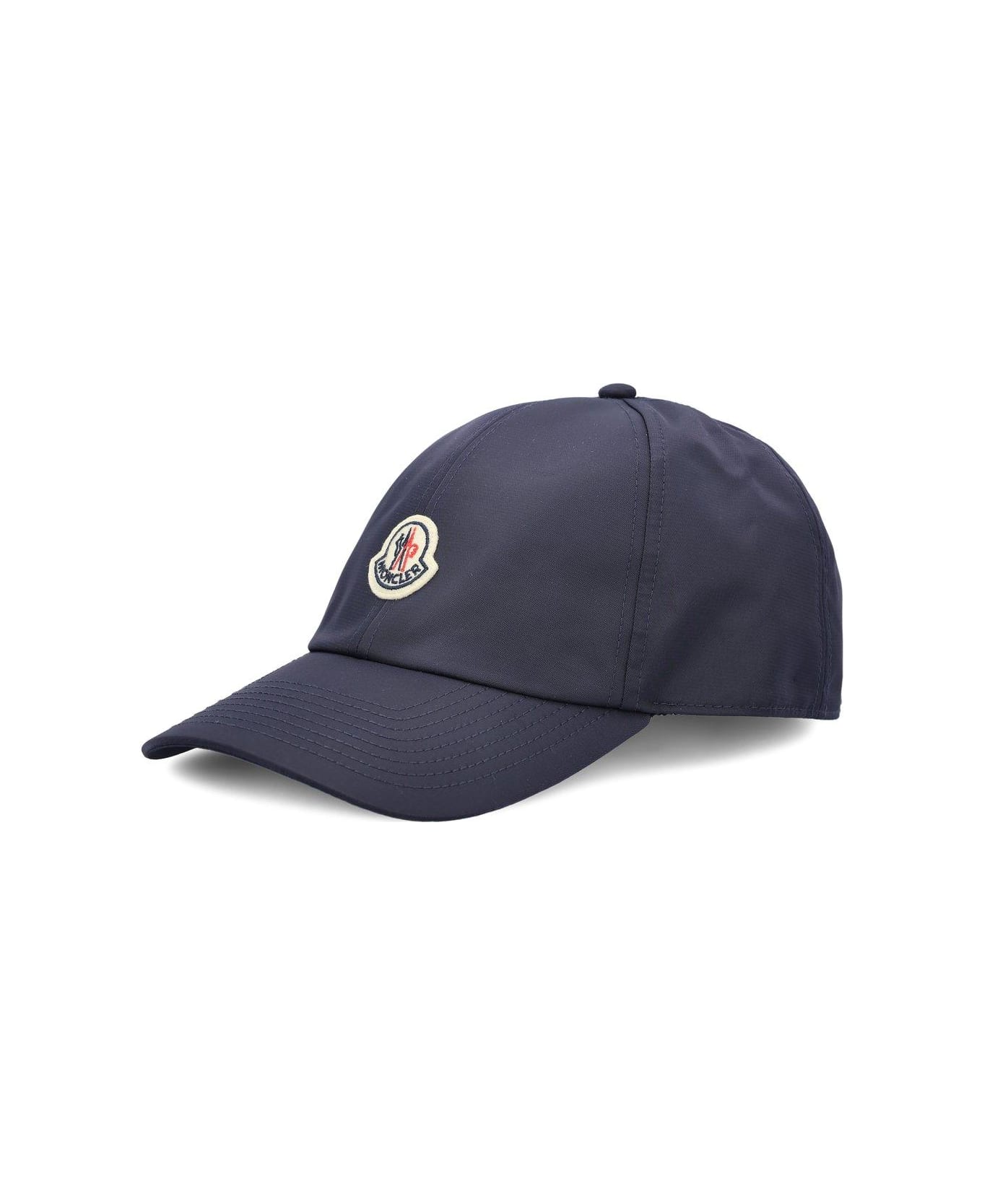 Moncler Logo Patch Baseball Cap - Blue